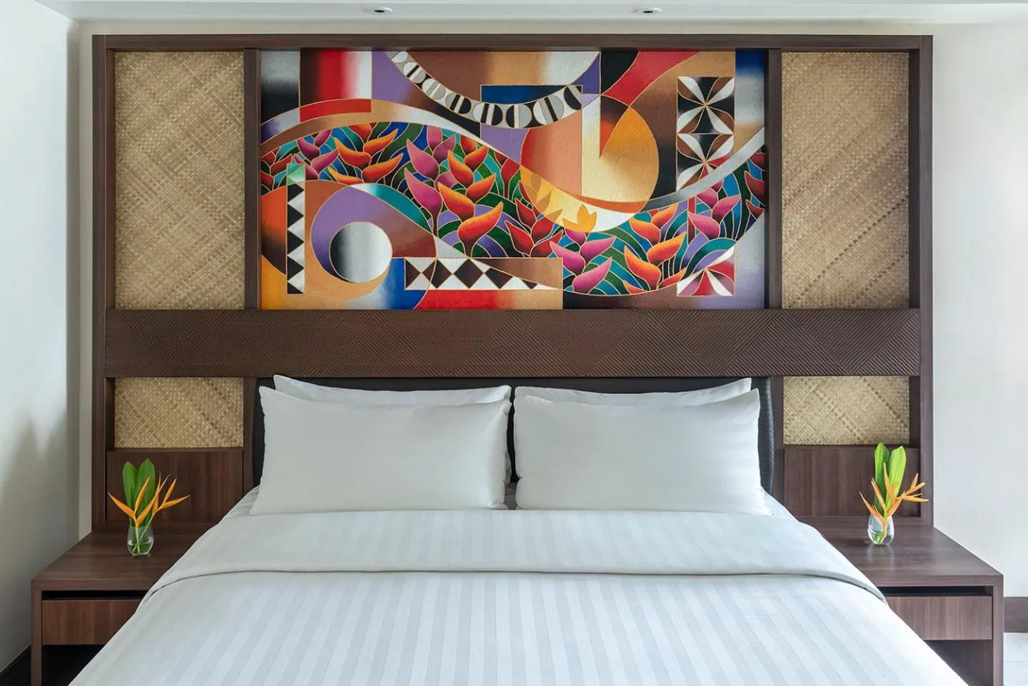 Decorative detail, Bed in Shangri-La Yanuca Island, Fiji