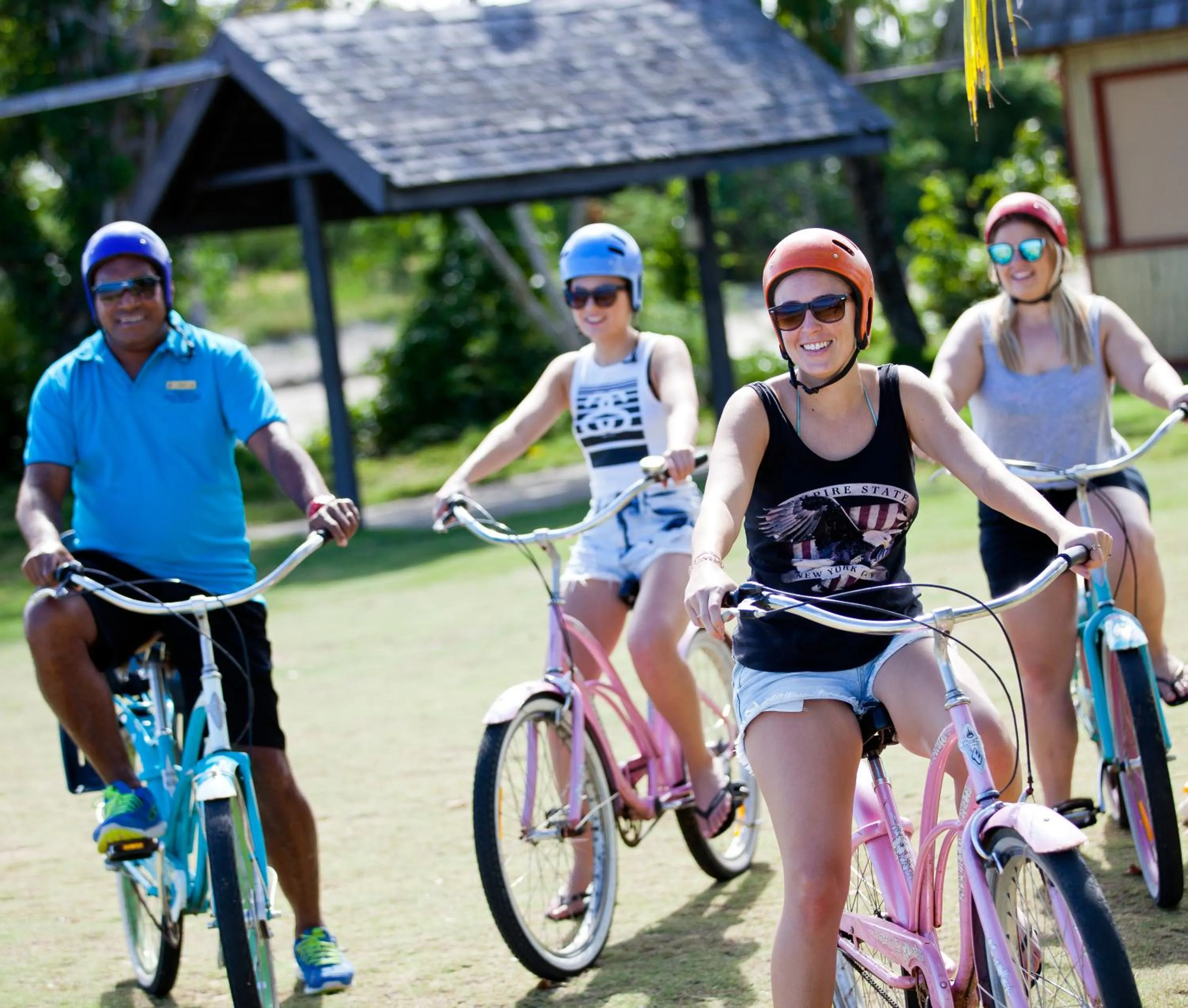 Cycling in Shangri-La Yanuca Island, Fiji