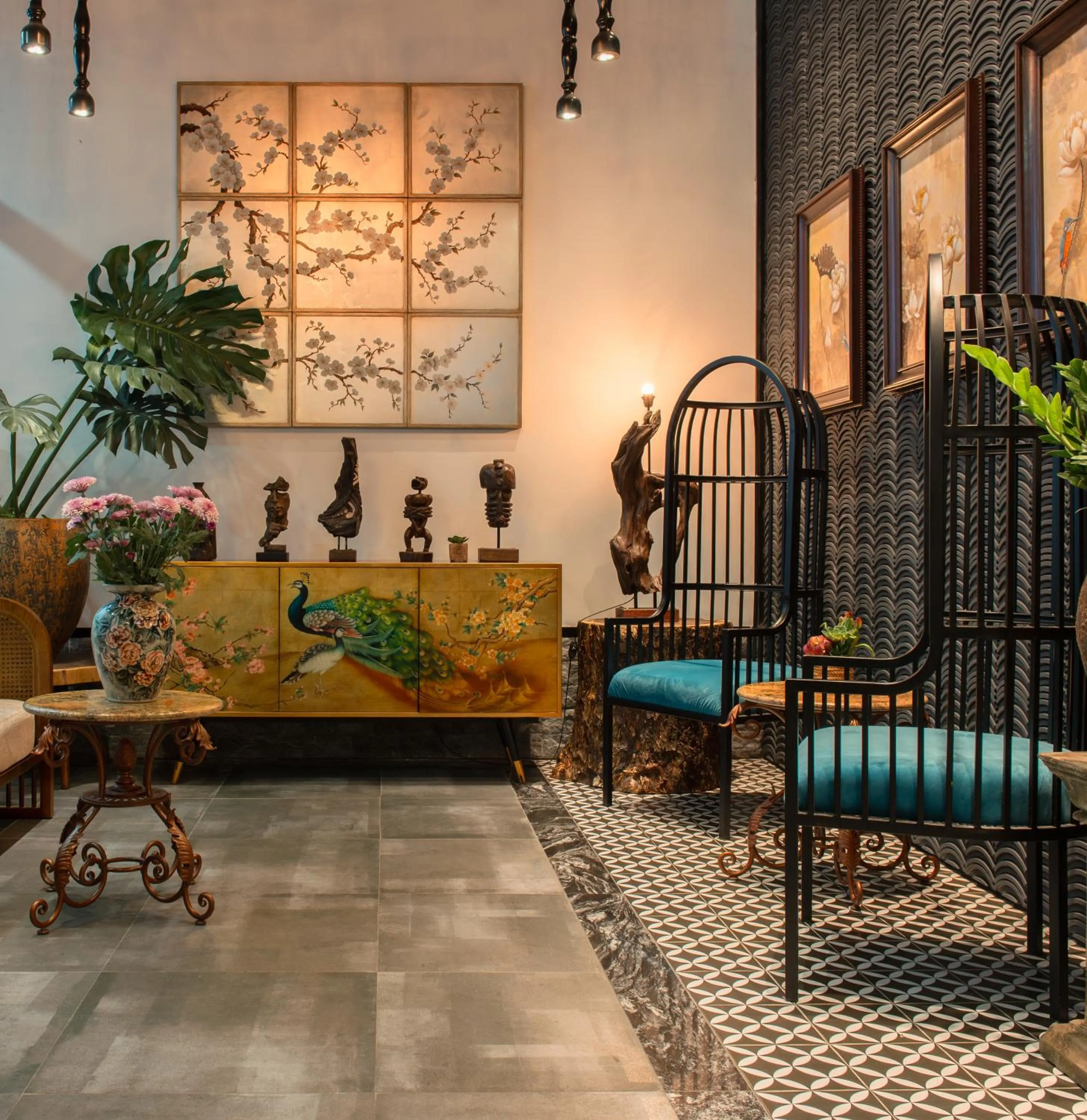 Seating area in Aaron Boutique Hotel