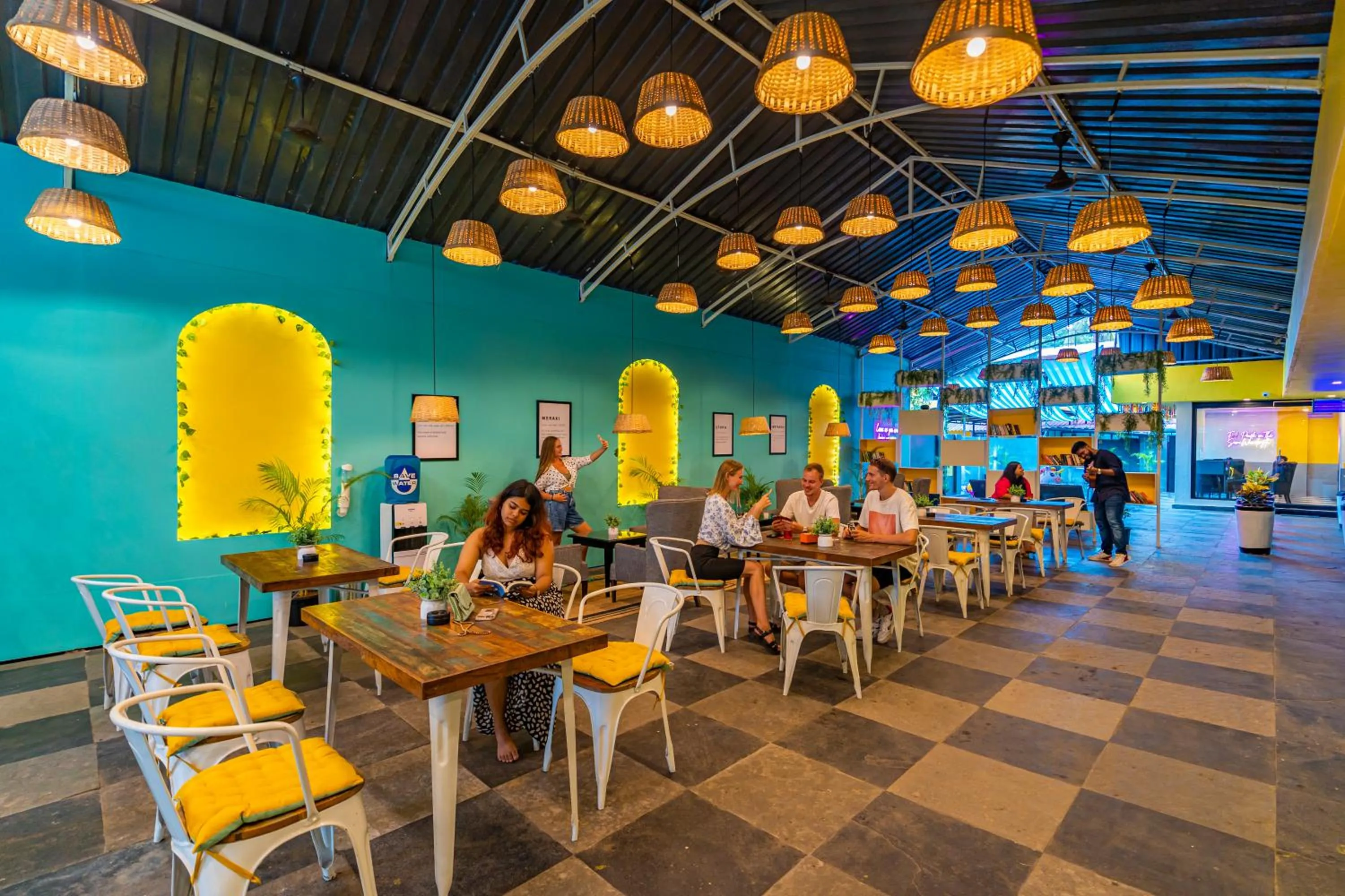 Seating area in The Hosteller Goa, Candolim