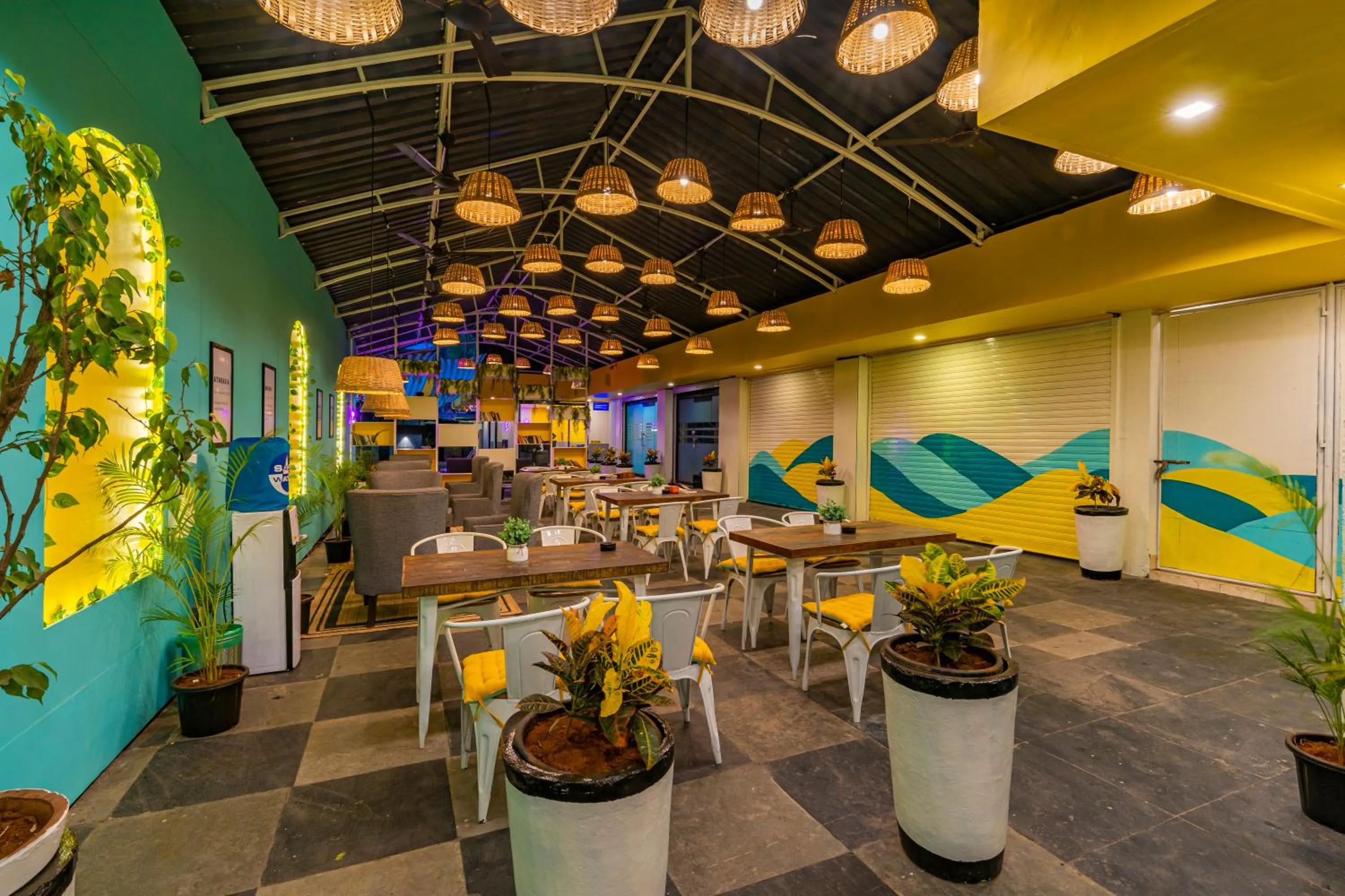 Seating area in The Hosteller Goa, Candolim