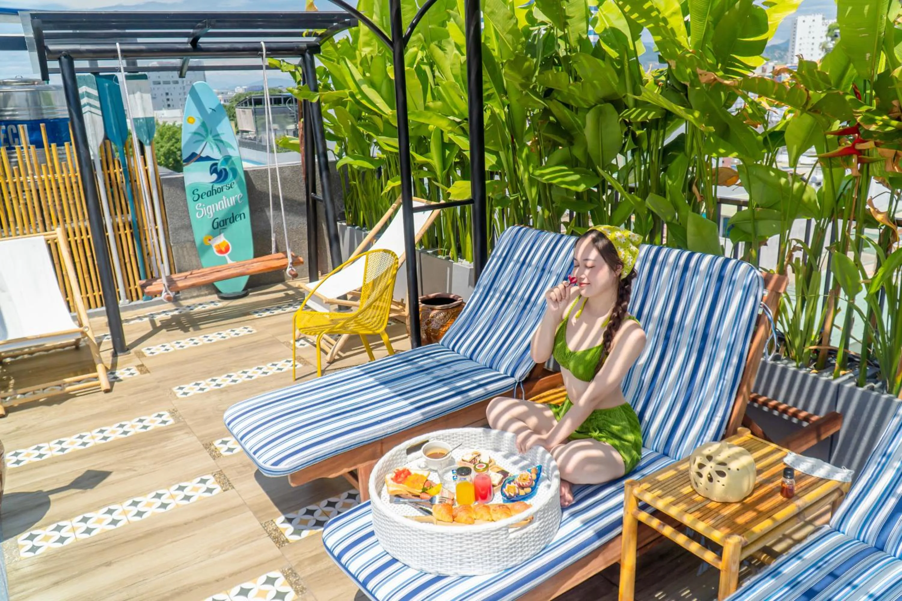 sunbed in Seahorse Signature Danang Hotel by Haviland