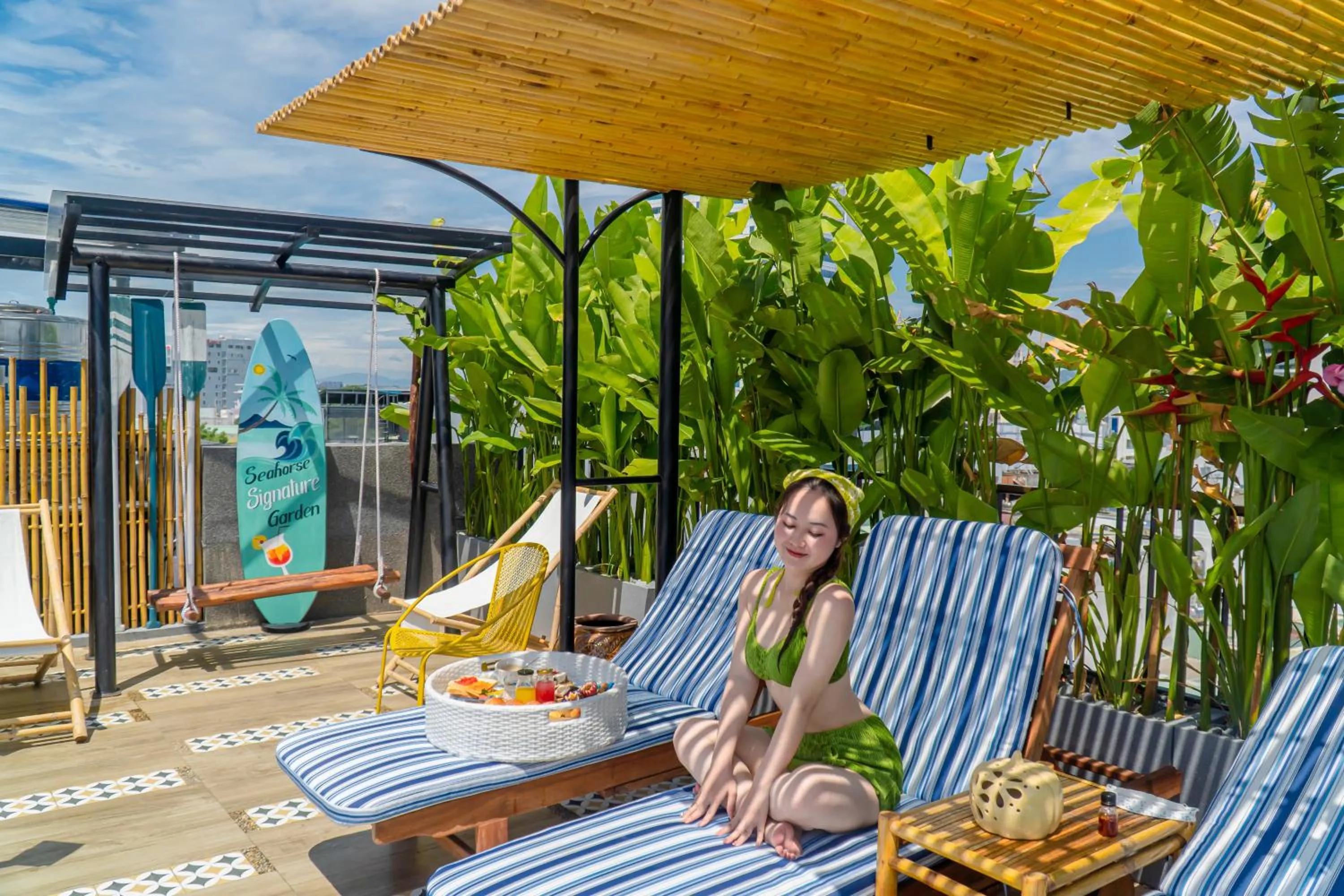 sunbed in Seahorse Signature Danang Hotel by Haviland