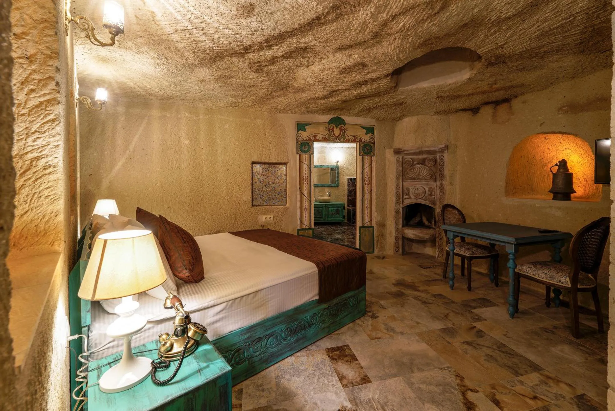 Bed in Doctor's Cave Cappadocia