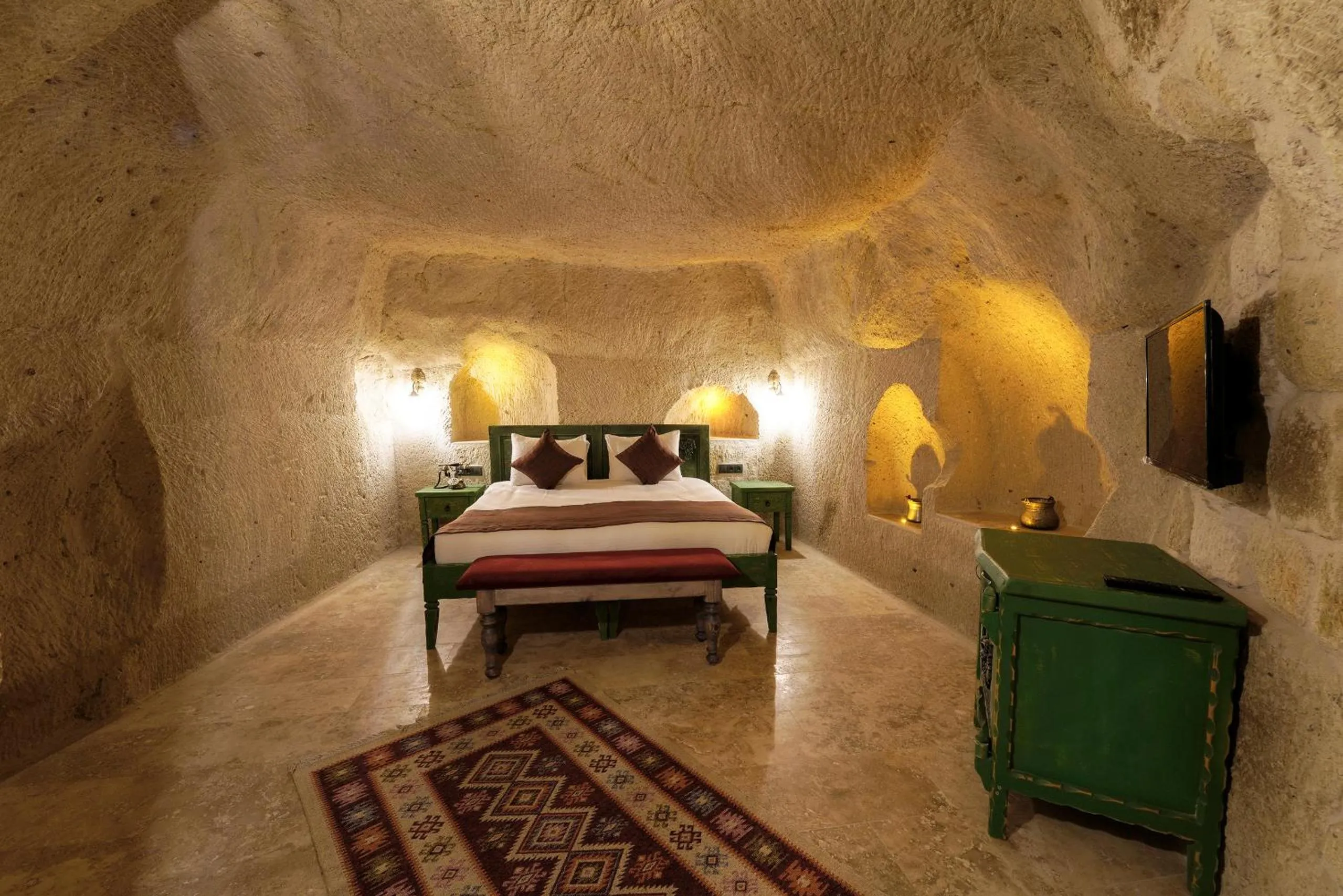 Bed in Doctor's Cave Cappadocia