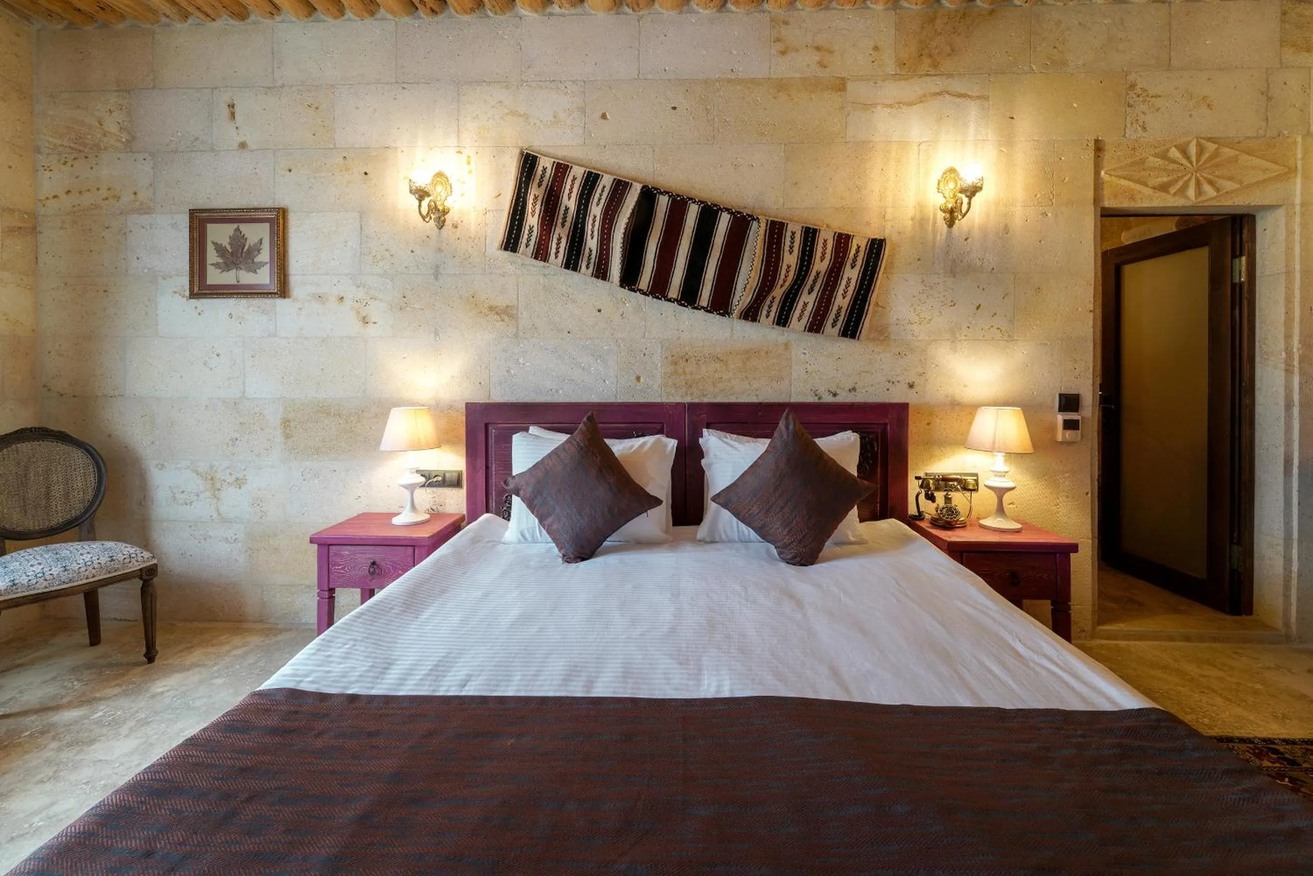 Bed in Doctor's Cave Cappadocia