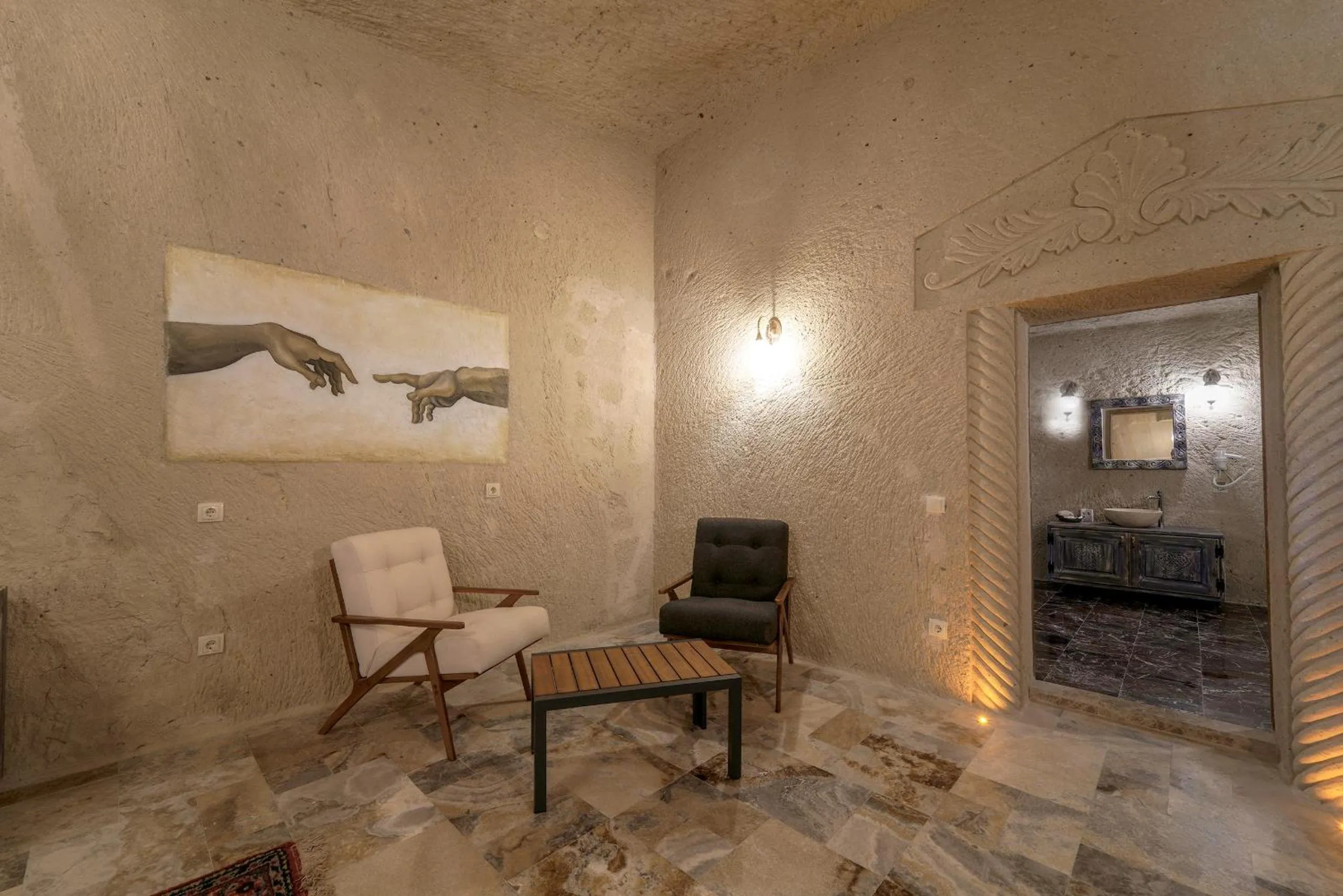 Decorative detail in Doctor's Cave Cappadocia