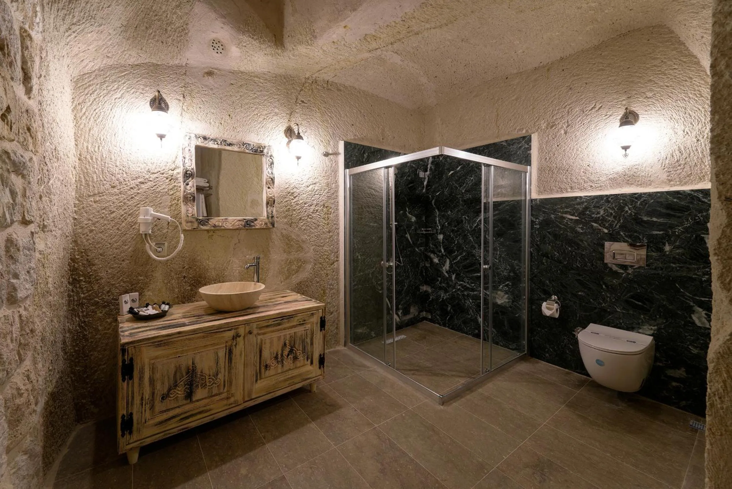 Shower in Doctor's Cave Cappadocia