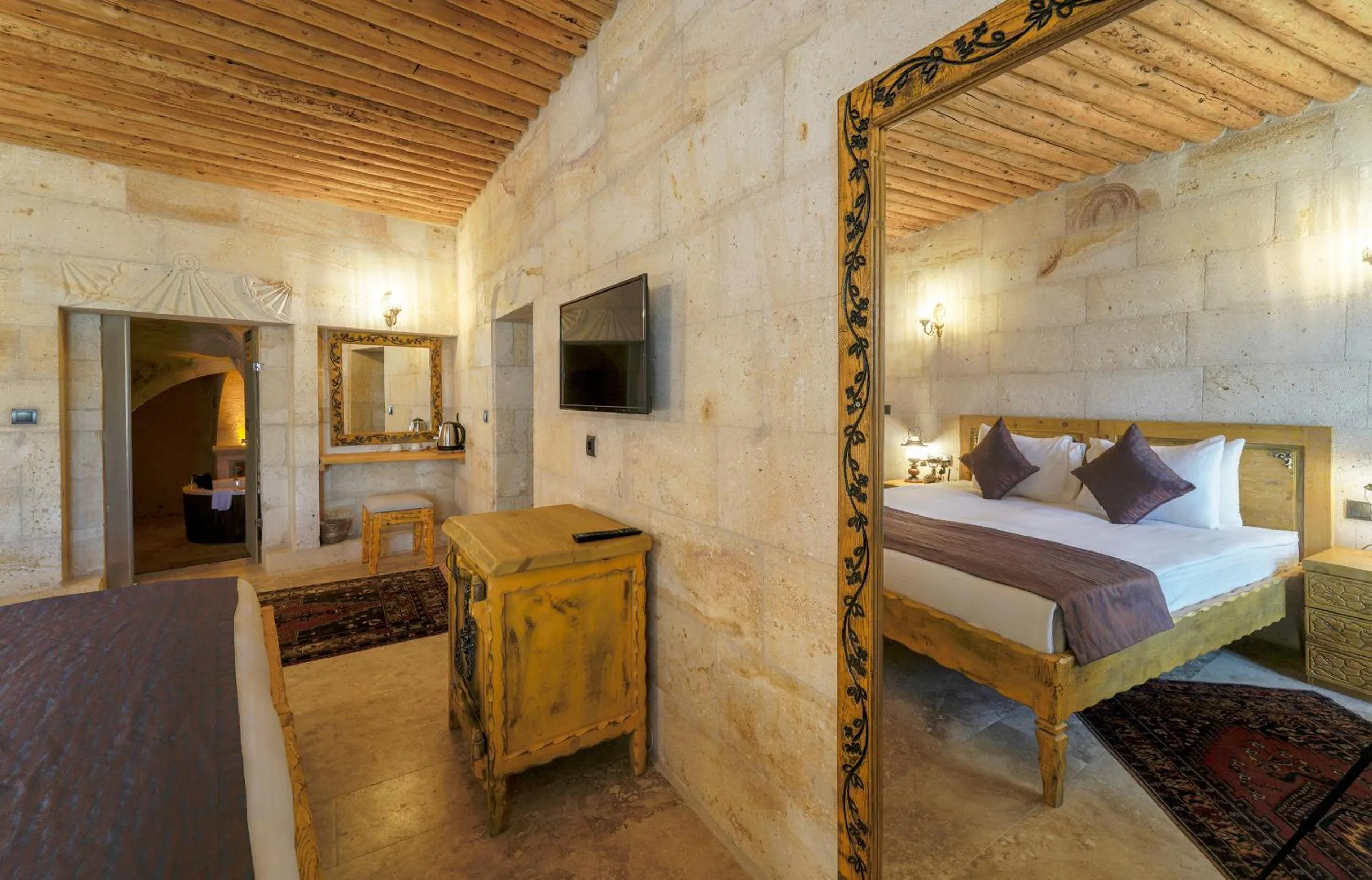 Bed in Doctor's Cave Cappadocia