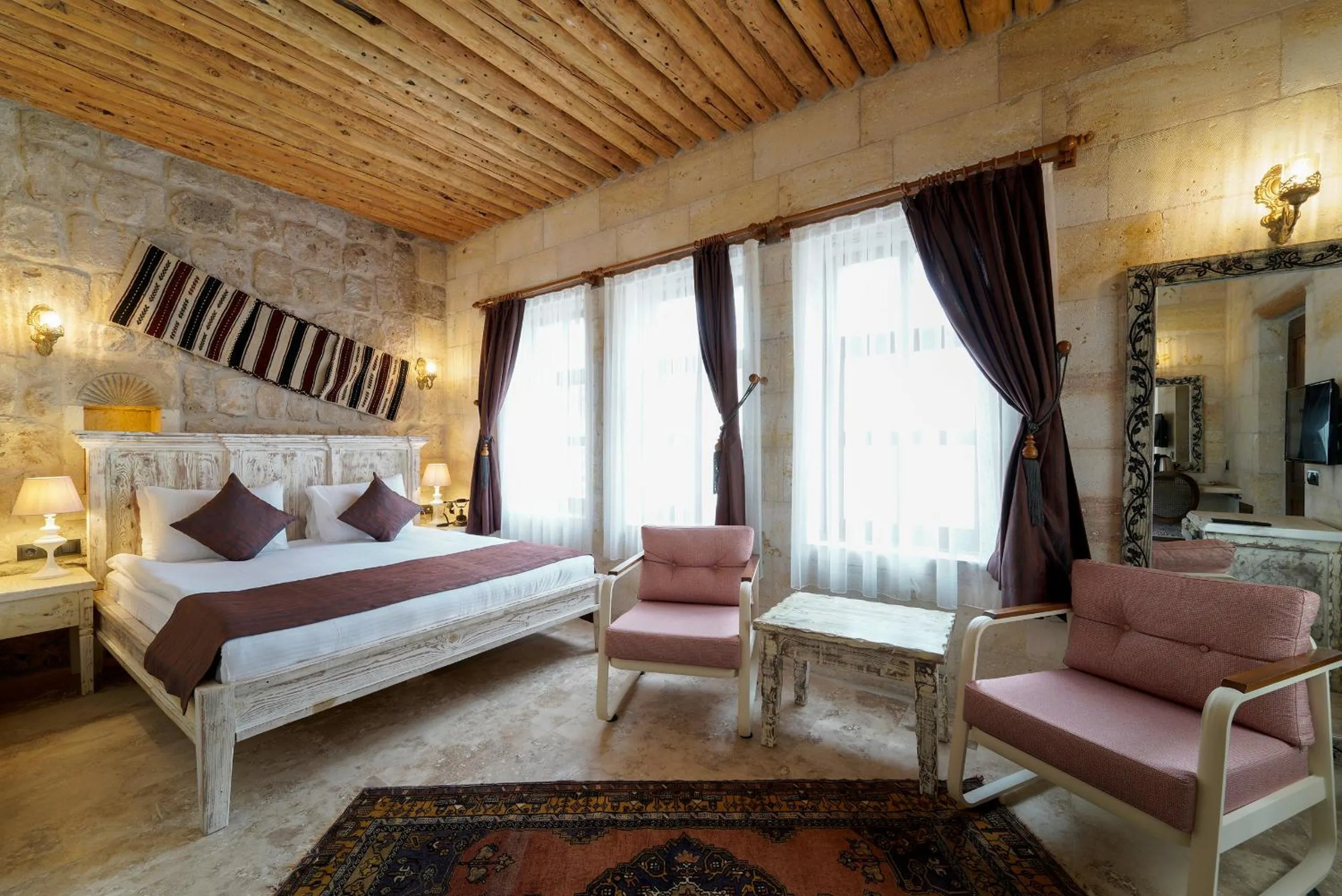 Seating area in Doctor's Cave Cappadocia