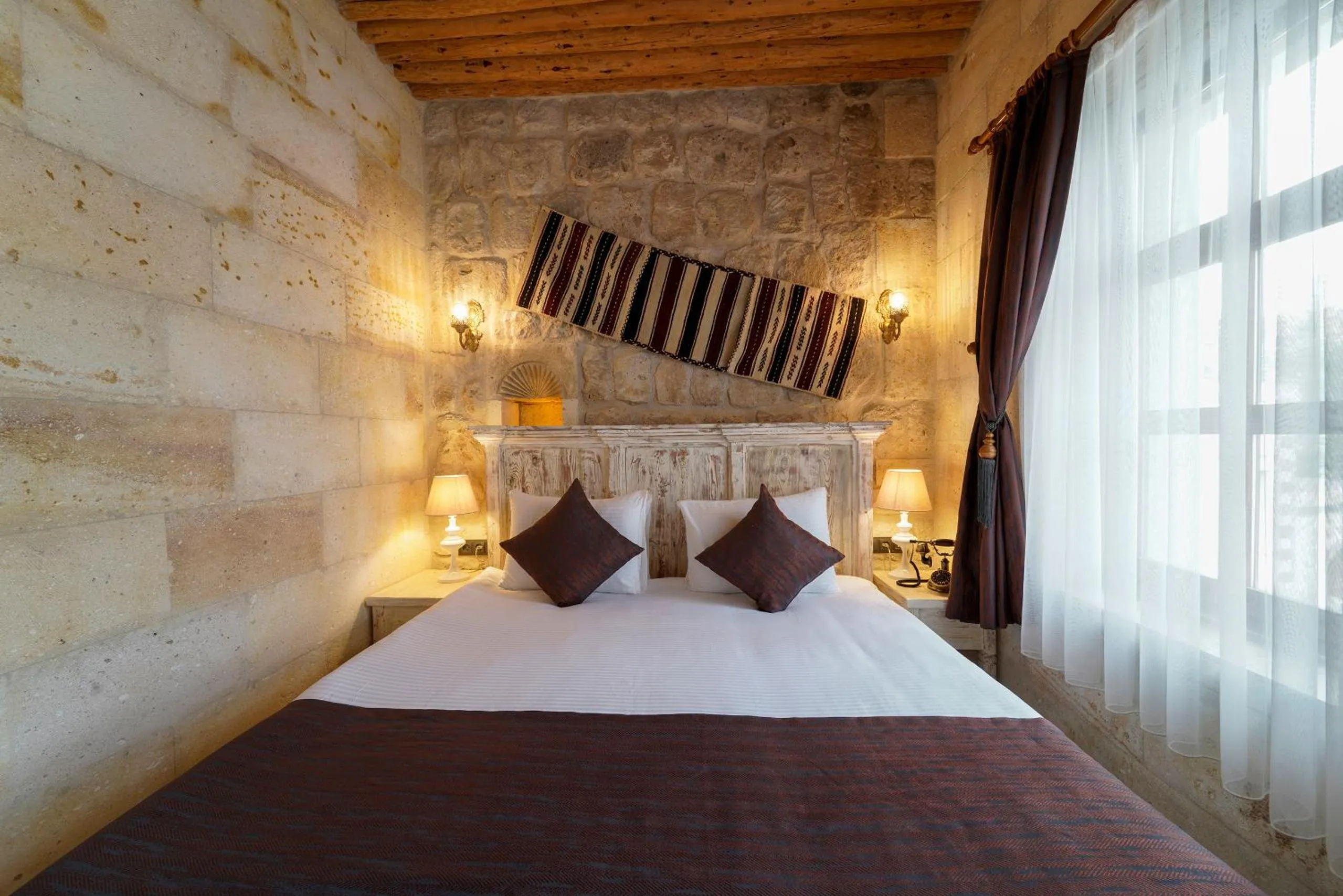 Bed in Doctor's Cave Cappadocia