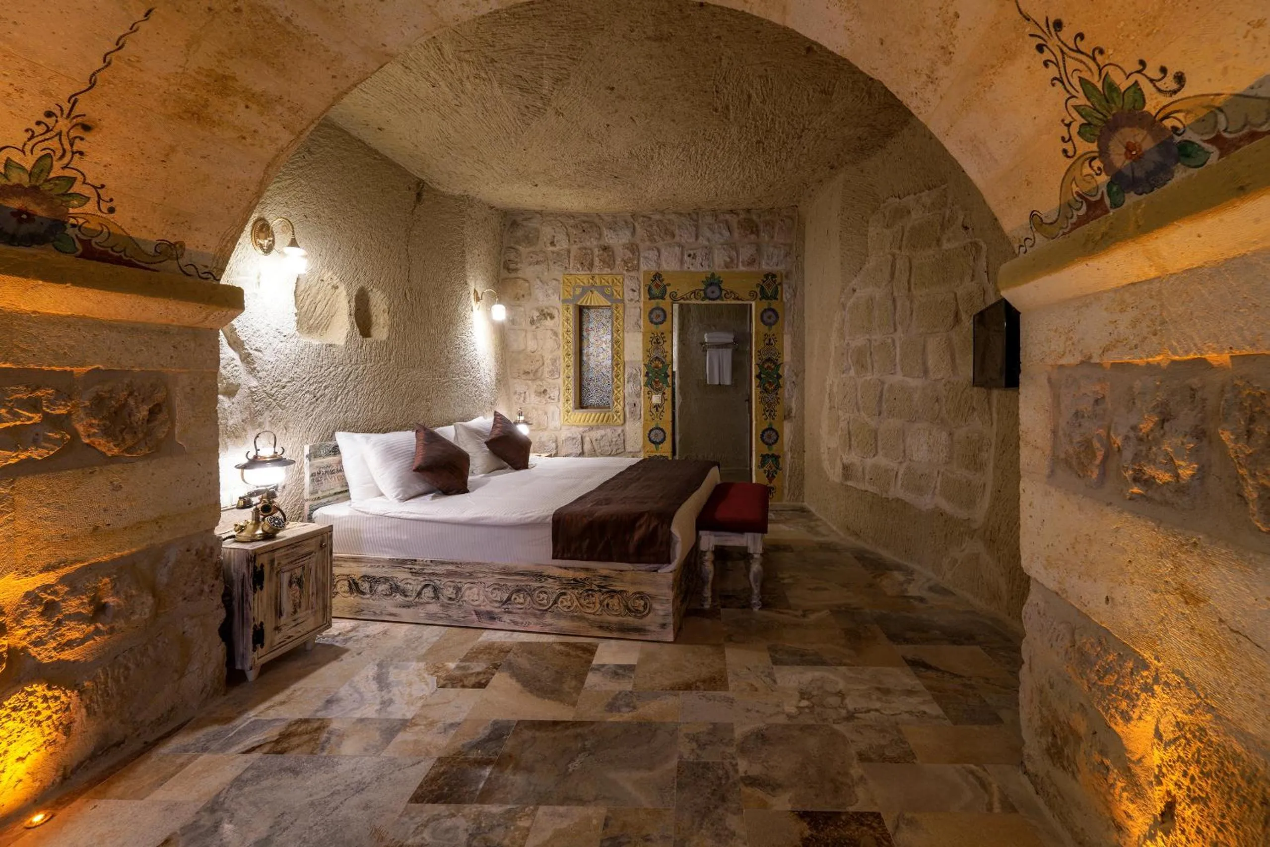 Bed in Doctor's Cave Cappadocia