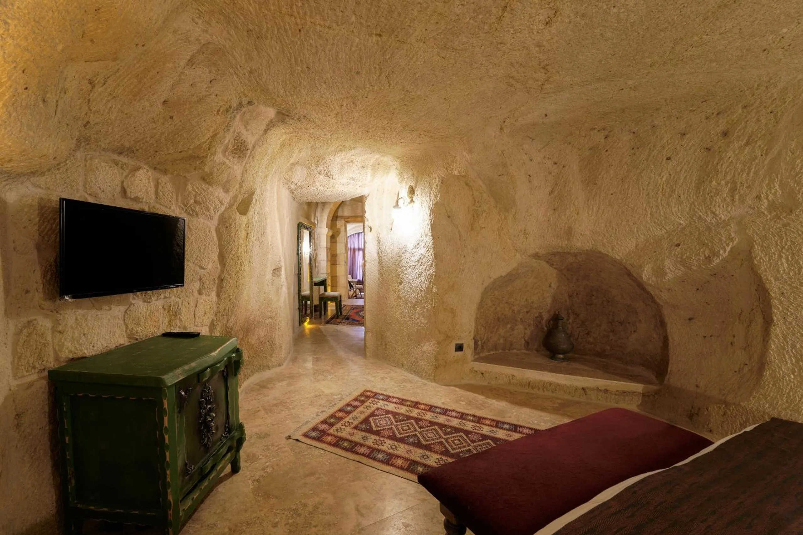 Bed in Doctor's Cave Cappadocia