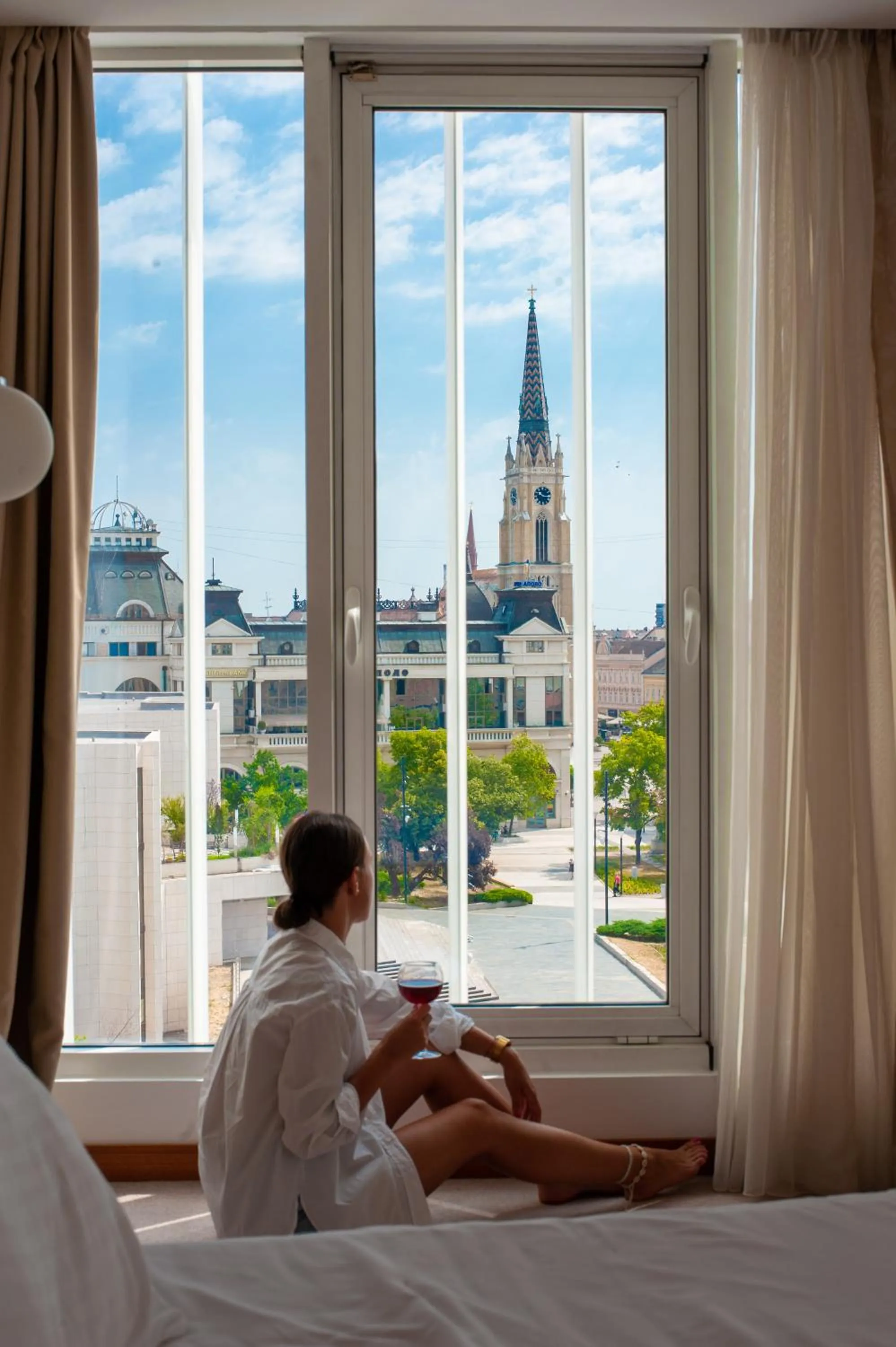 City view, Bed in Garni Hotel Centar