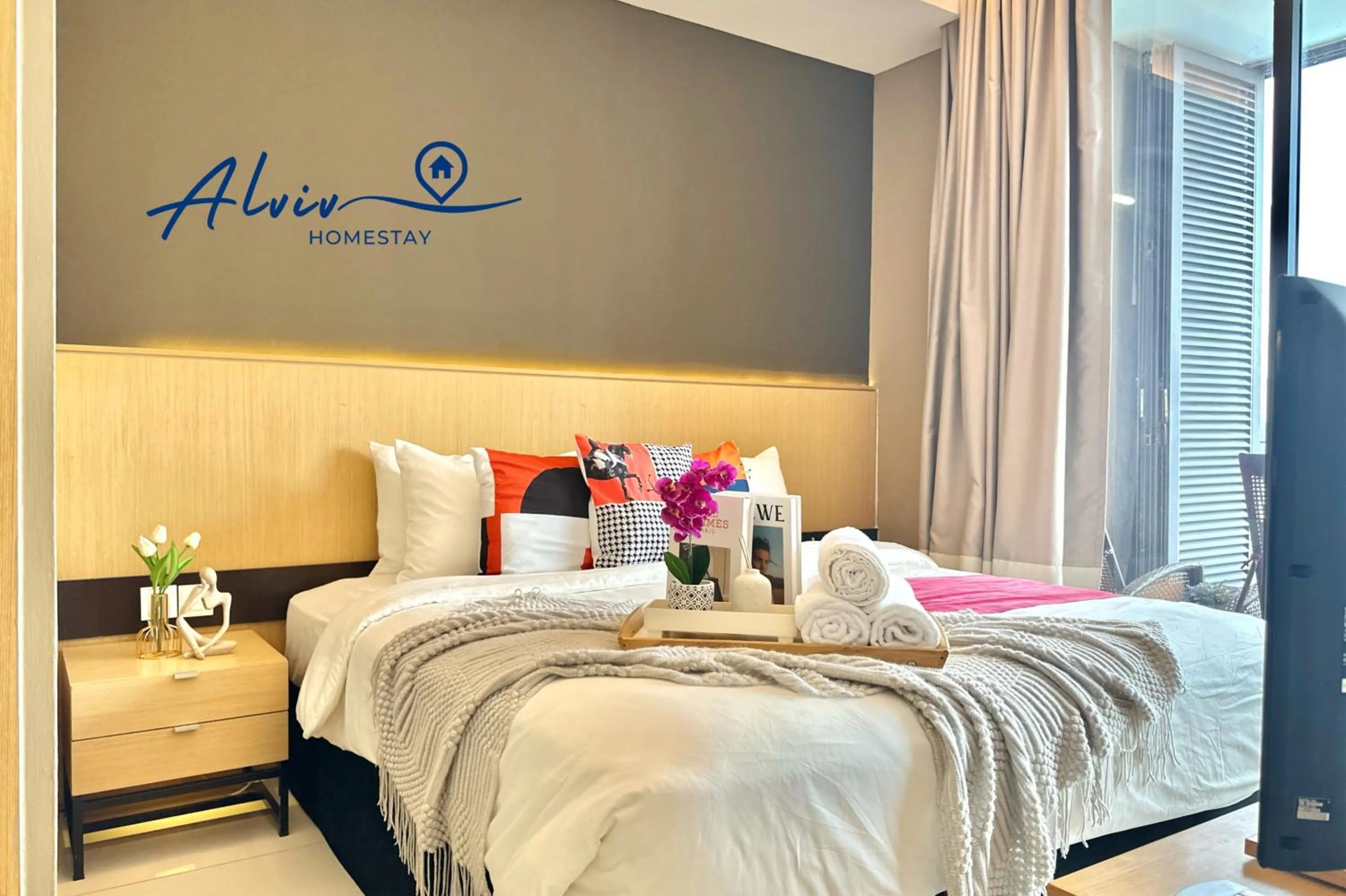 Bed in Alviv 99 Suites I Family Suite I 4-7 pax I 5minsMelakaCruise I JonkerSt