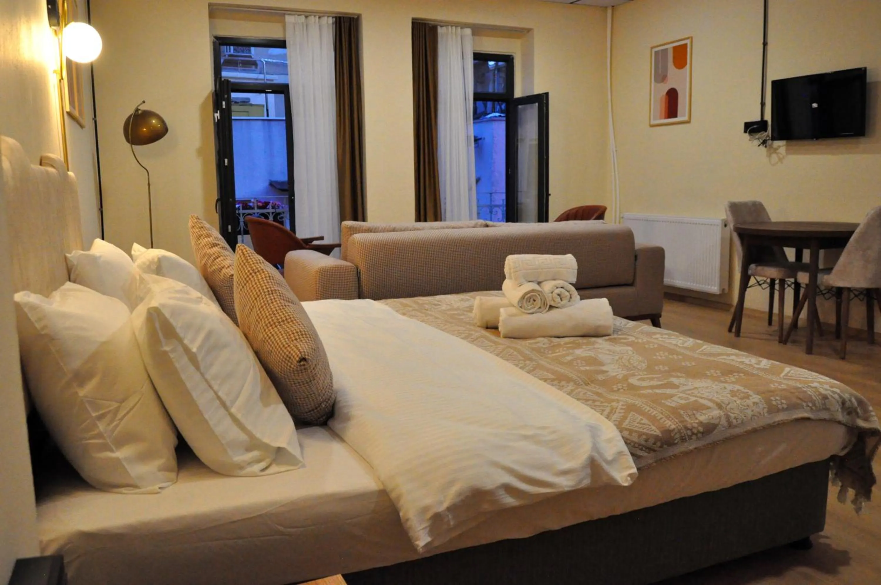 Bed in Golden Door Hotel