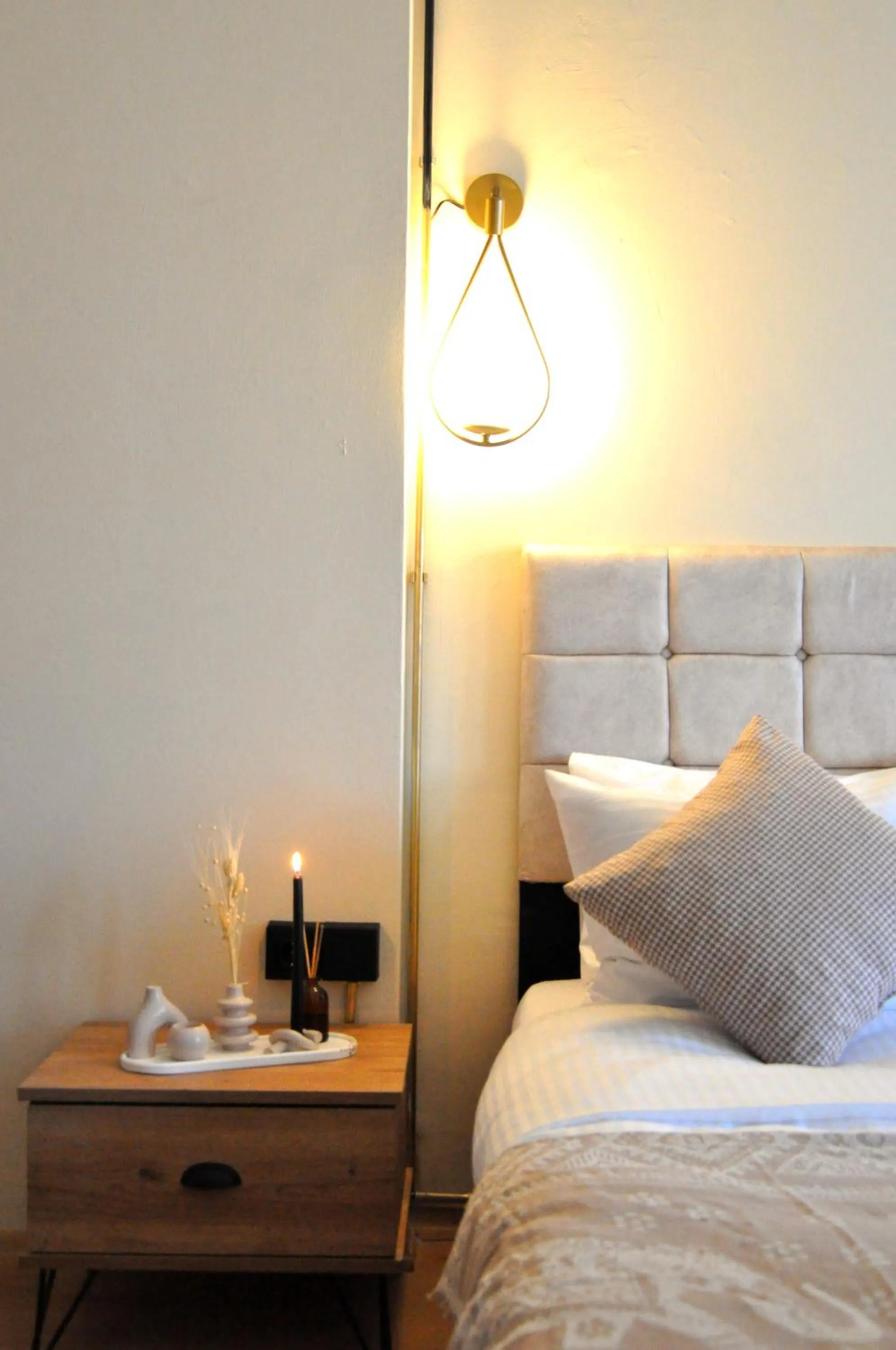 Bed in Golden Door Hotel