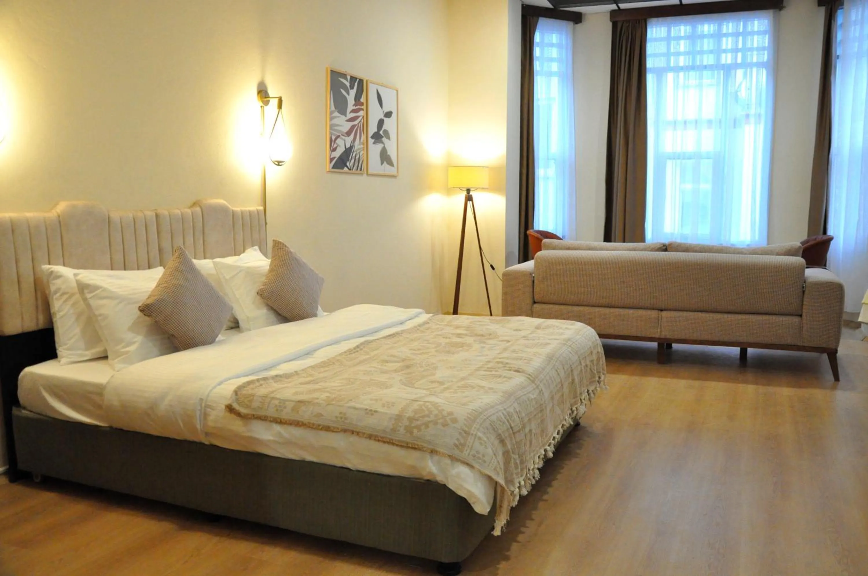 Bed in Golden Door Hotel