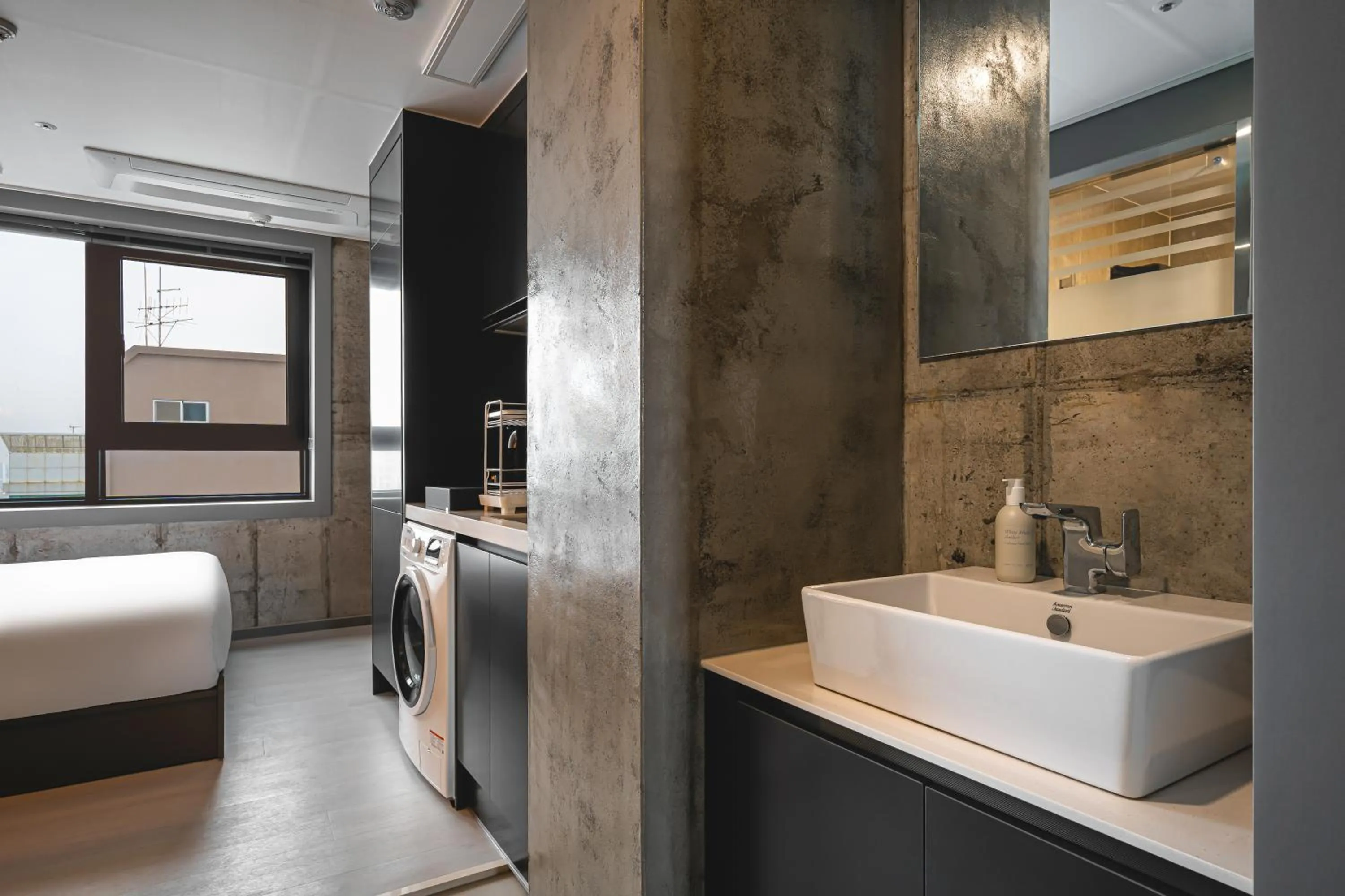 Kitchen or kitchenette, Bed in Urbanstay Boutique Nampo BIFF