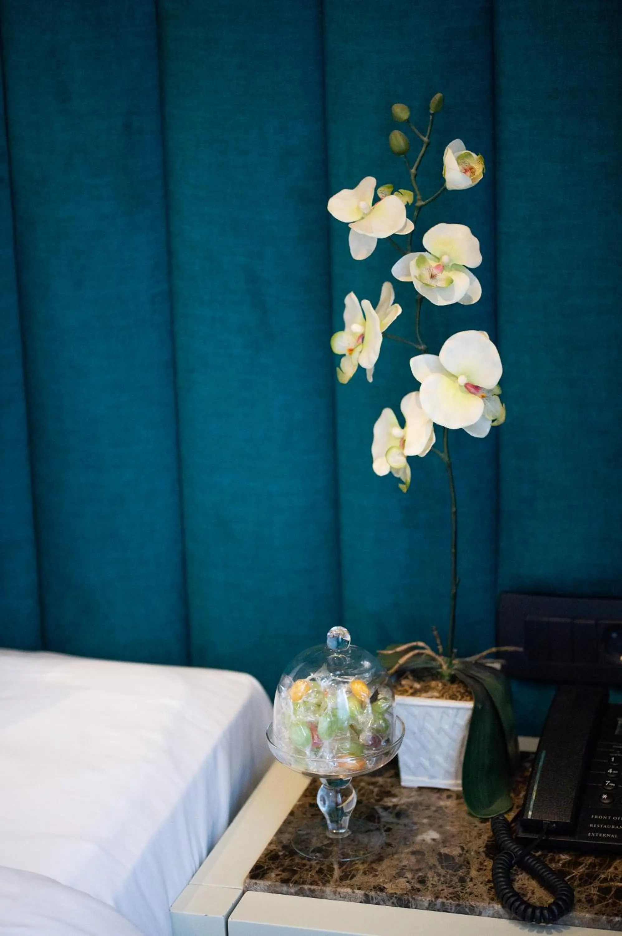 Decorative detail, Bed in CRYSTAL Hotel Belgrade