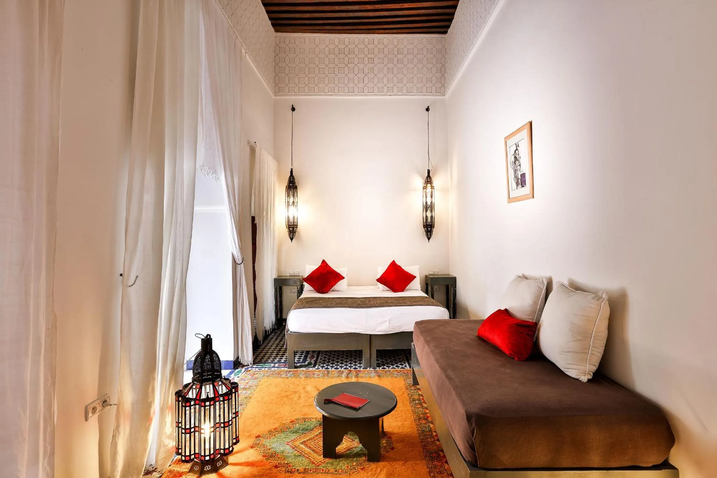 Bedroom, Bed in Hotel & Spa Dar Bensouda