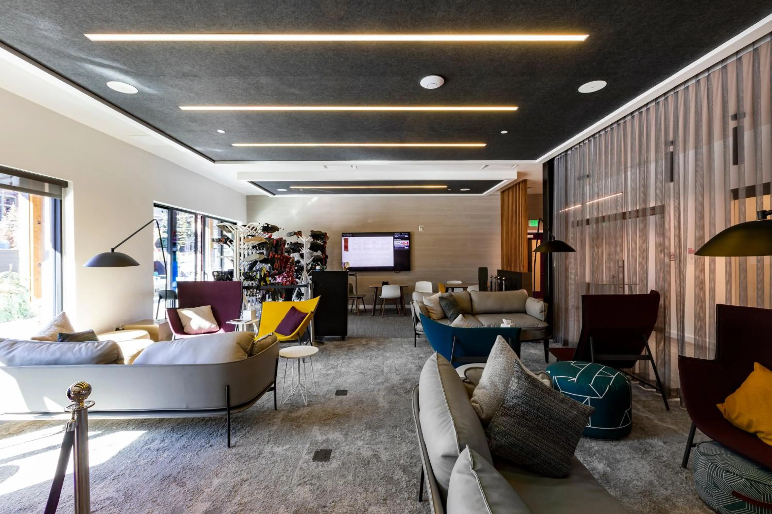 Communal lounge/ TV room in YotelPAD Park City Unit #432