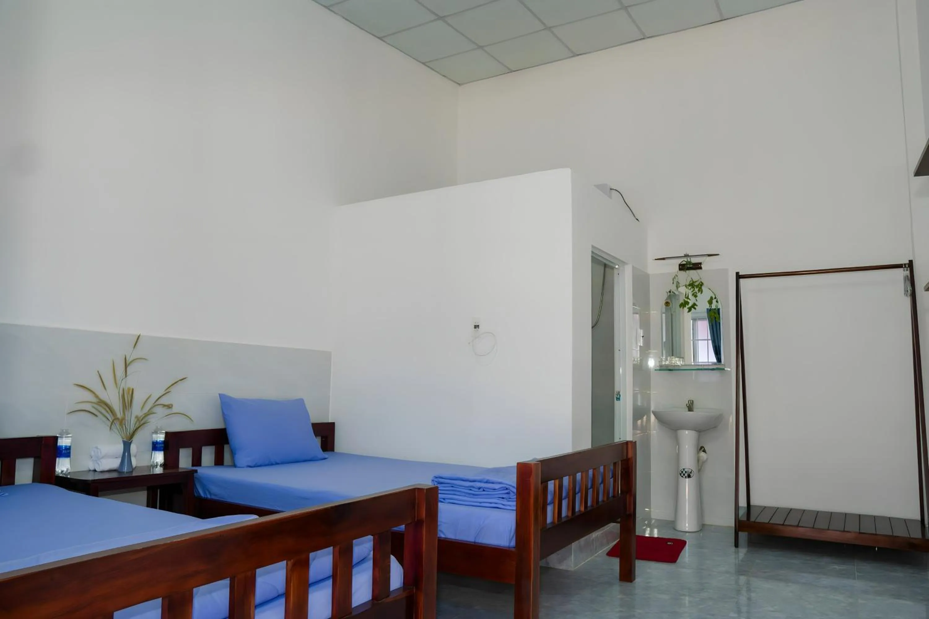 Bed in Nhà Nghỉ Vườn Oải Hương LAVENDER GARDEN GUEST HOUSE