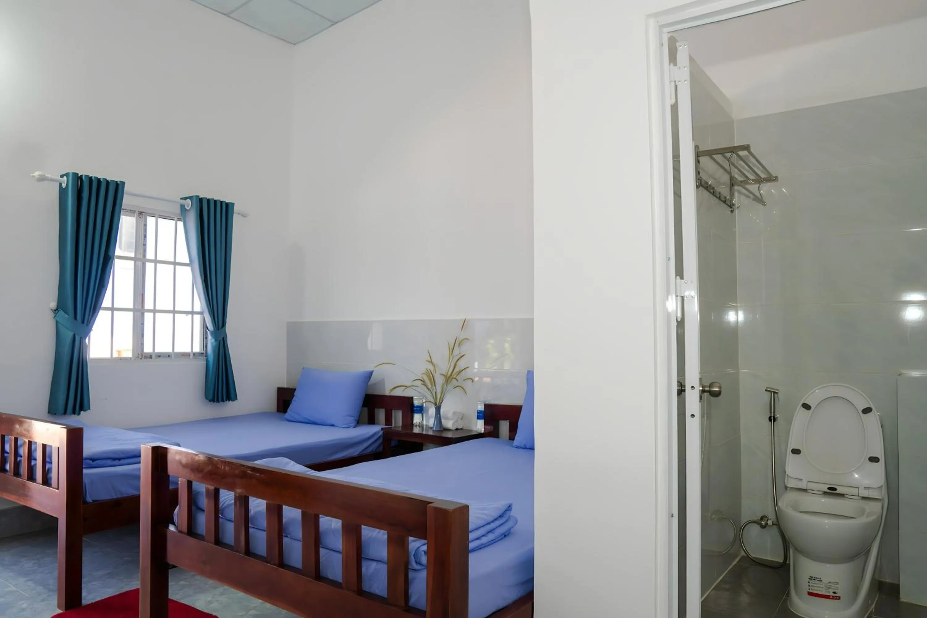 Bed in Nhà Nghỉ Vườn Oải Hương LAVENDER GARDEN GUEST HOUSE