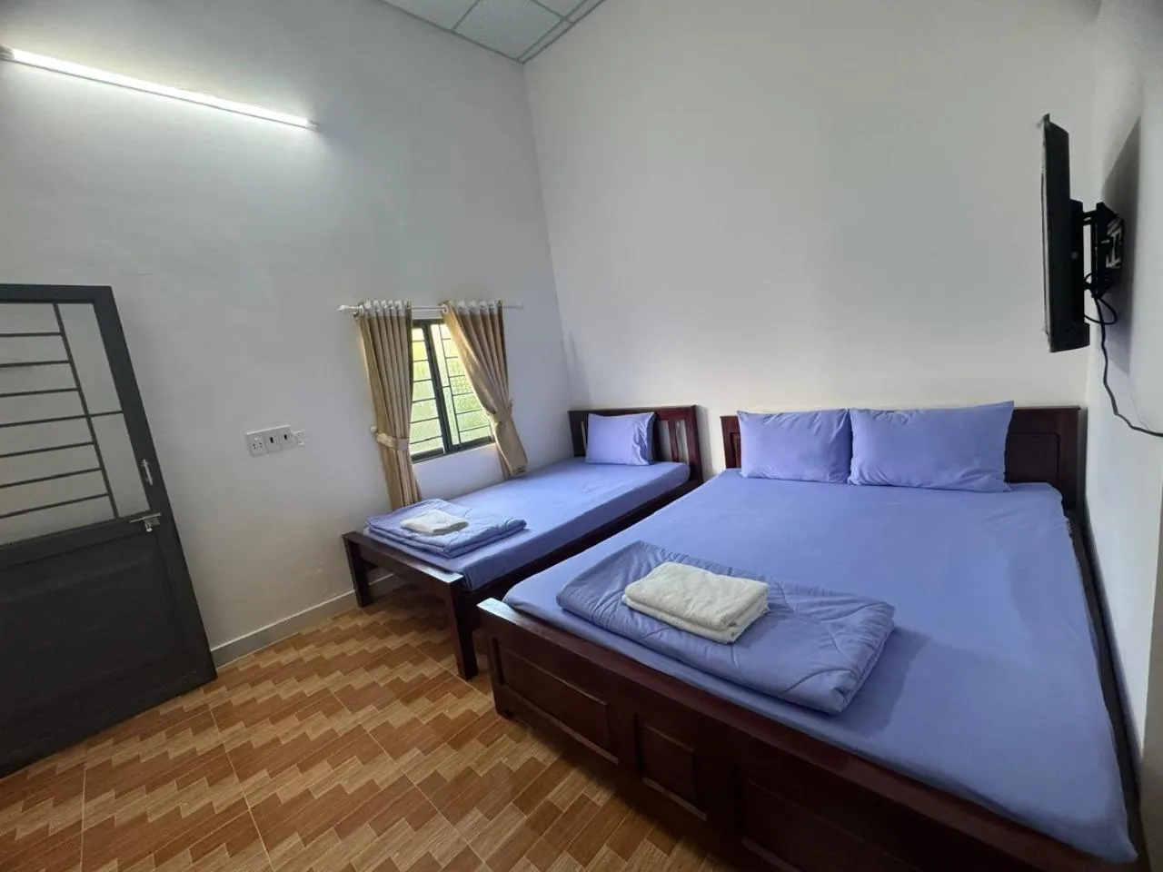 Bed in Nhà Nghỉ Vườn Oải Hương LAVENDER GARDEN GUEST HOUSE