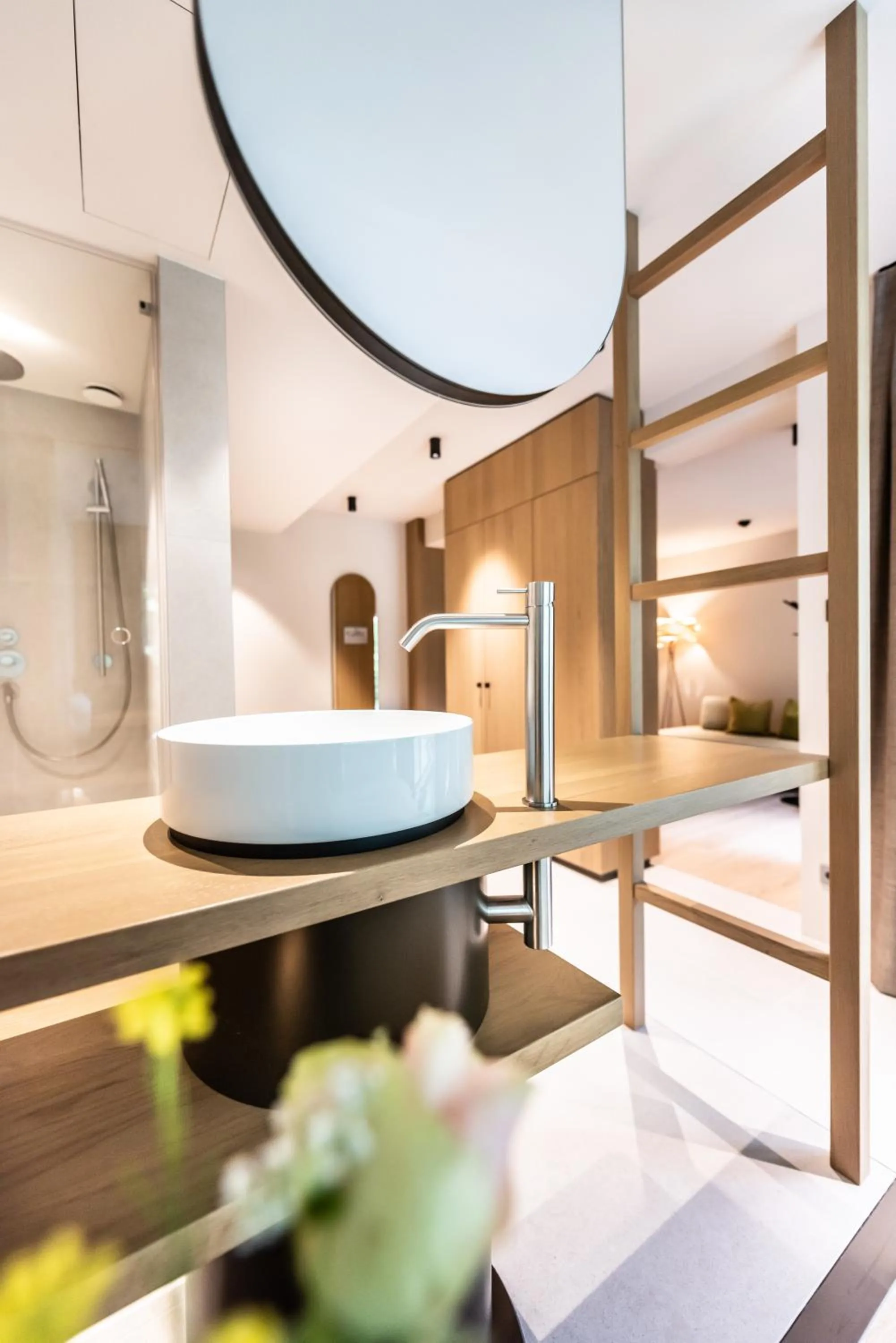 Bathroom, Bed in Hotel BERGEBLICK