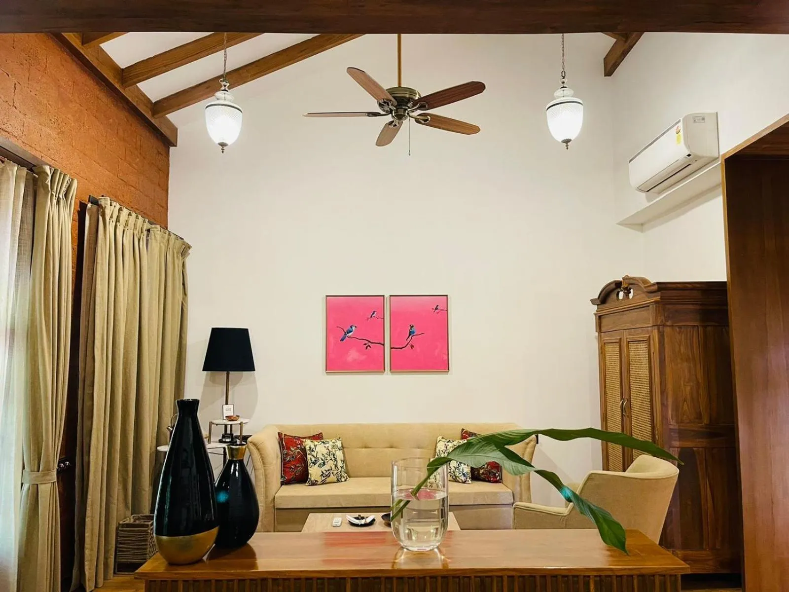 Seating area in The Postcard Saligao