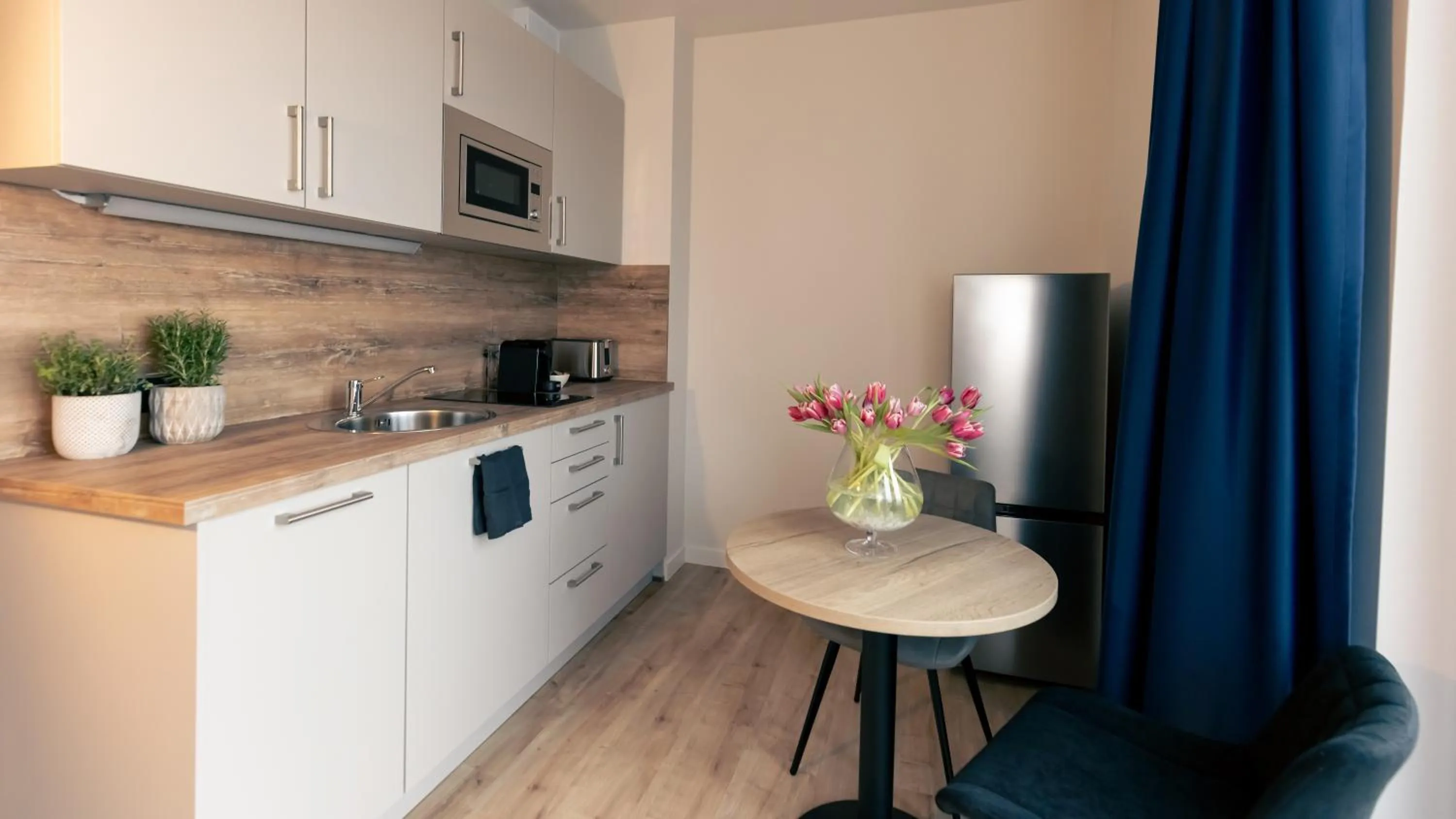 Kitchen or kitchenette in SpreeBlau Apartments