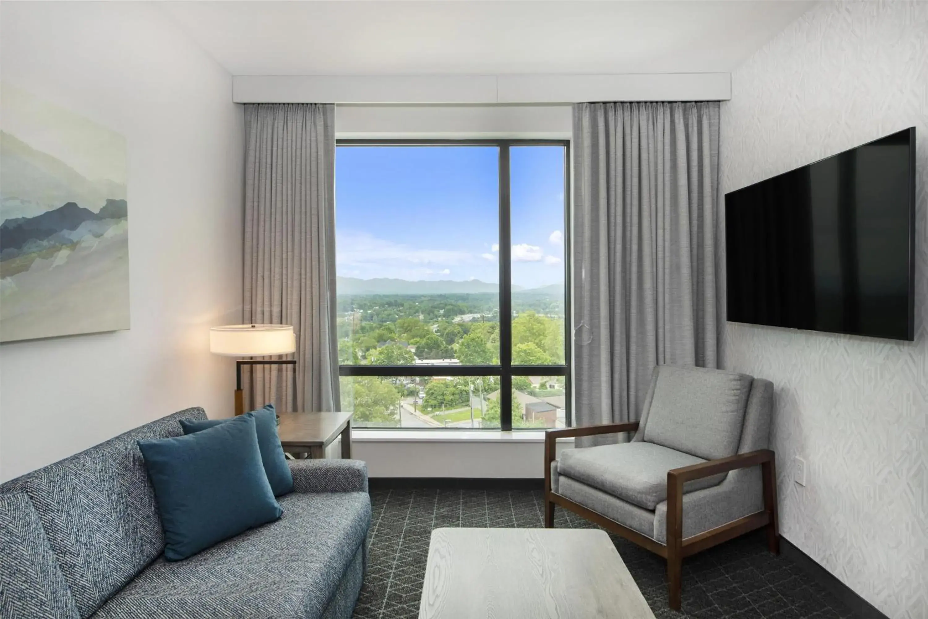 One-Bedroom Corner King Suite with Mountain View in Embassy Suites By Hilton Asheville Downtown One-Bedroom Corner King Suite with Mountain View in Embassy Suites By Hilton Asheville Downtown