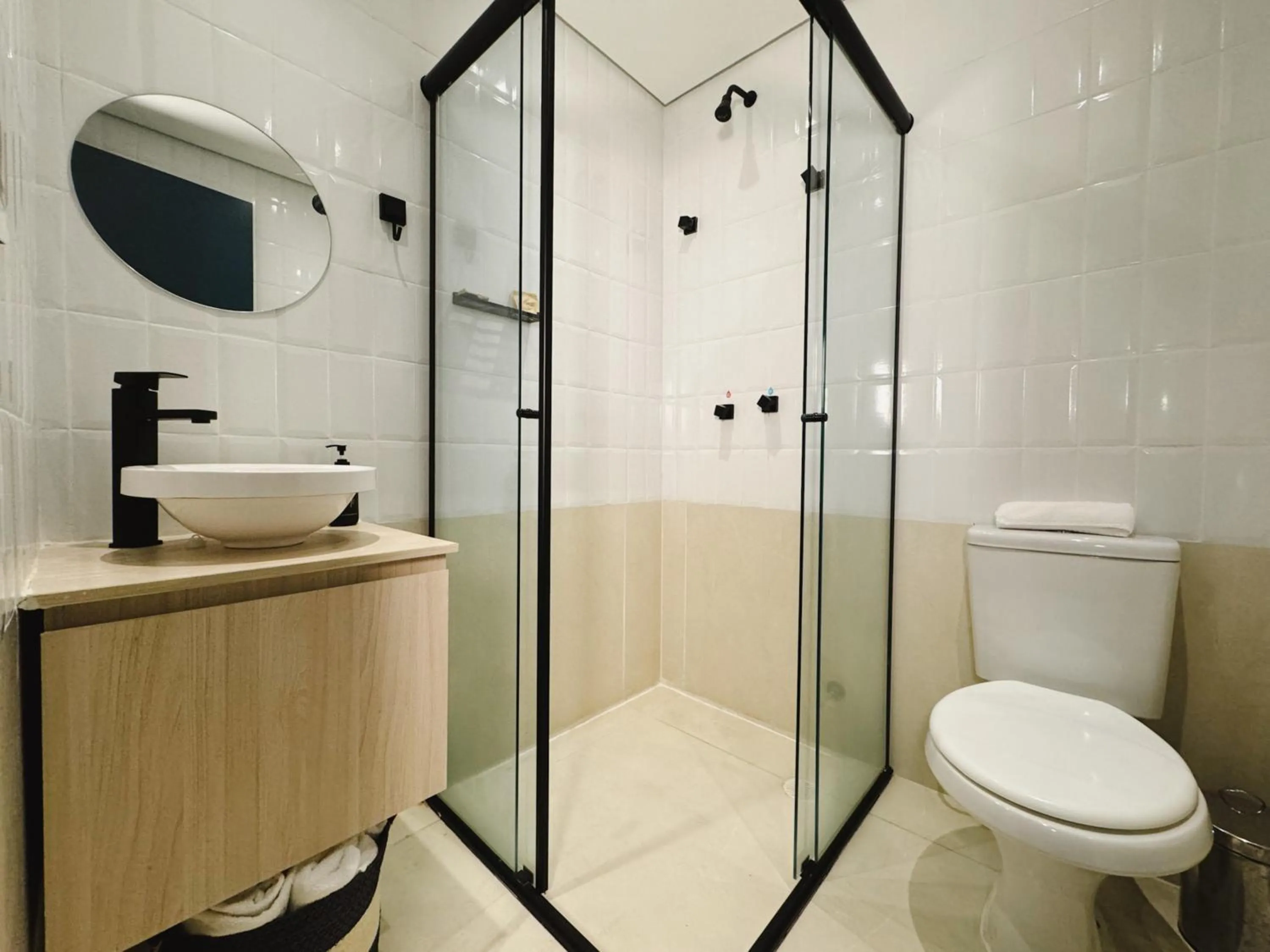 Shower in Apê Metrô Higienópolis Mackenzie