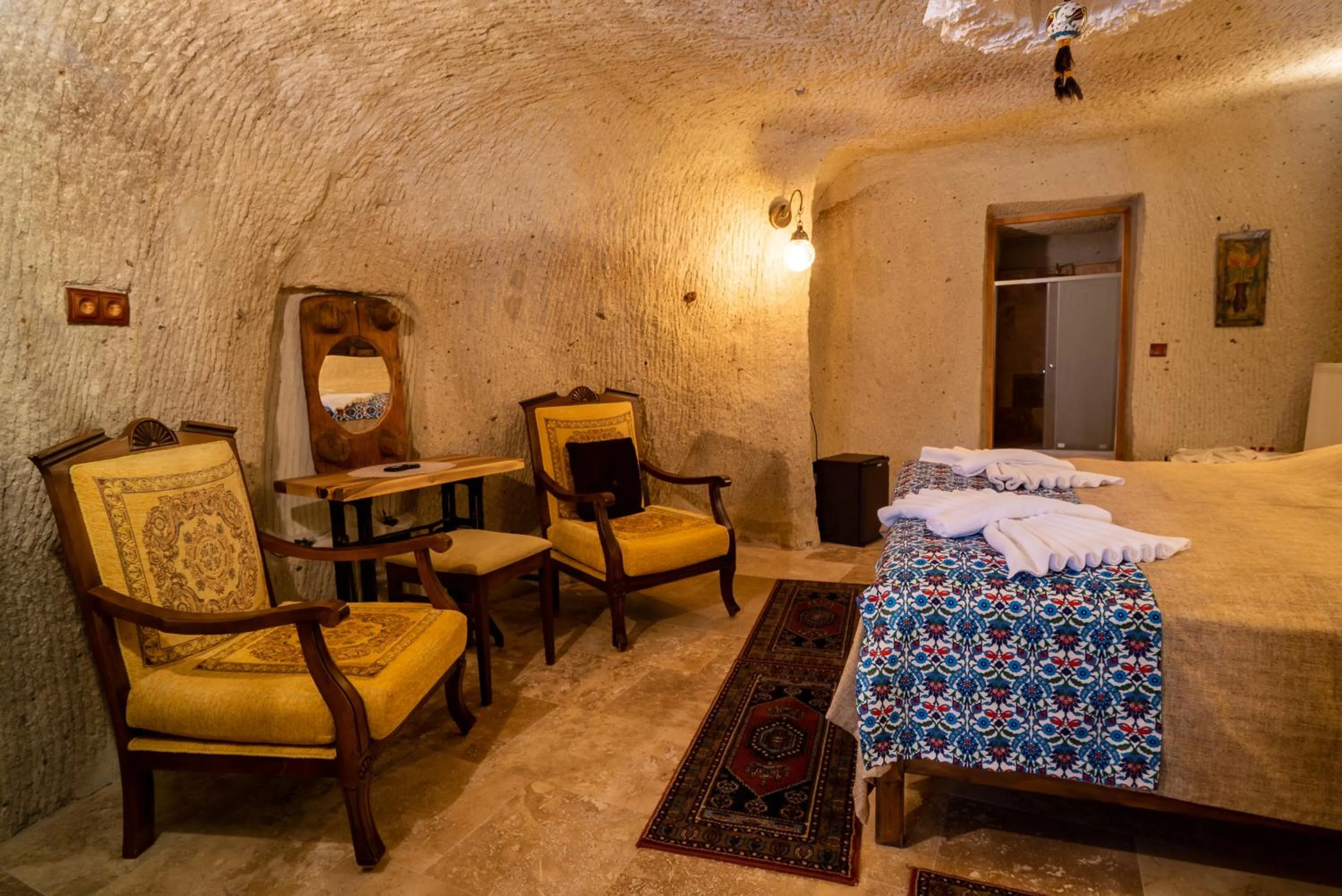 Seating area, Bed in Cappadocia inans Cave & Swimming Pool Hot