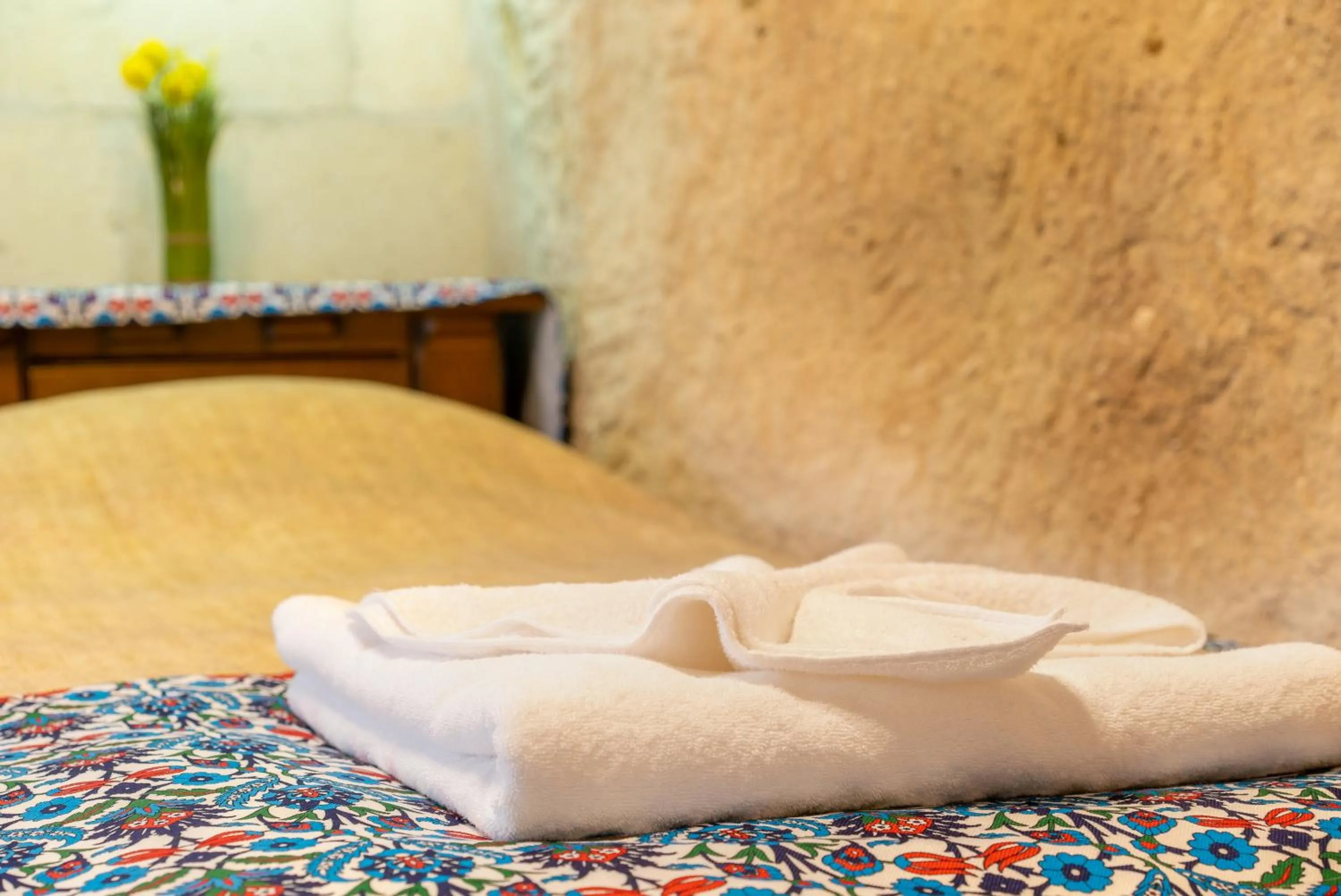 towels, Bed in Cappadocia inans Cave & Swimming Pool Hot