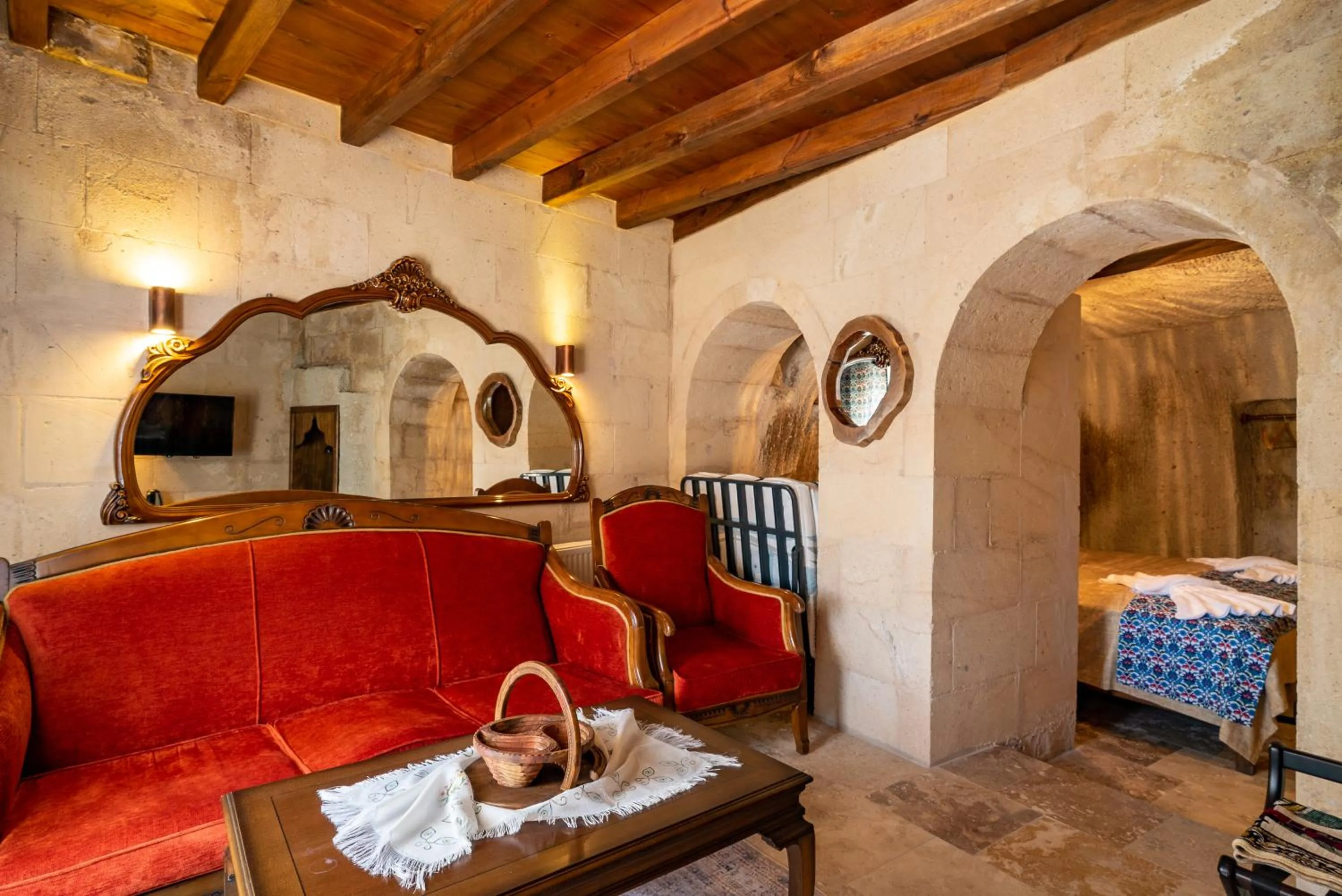 Living room, Bed in Cappadocia inans Cave & Swimming Pool Hot