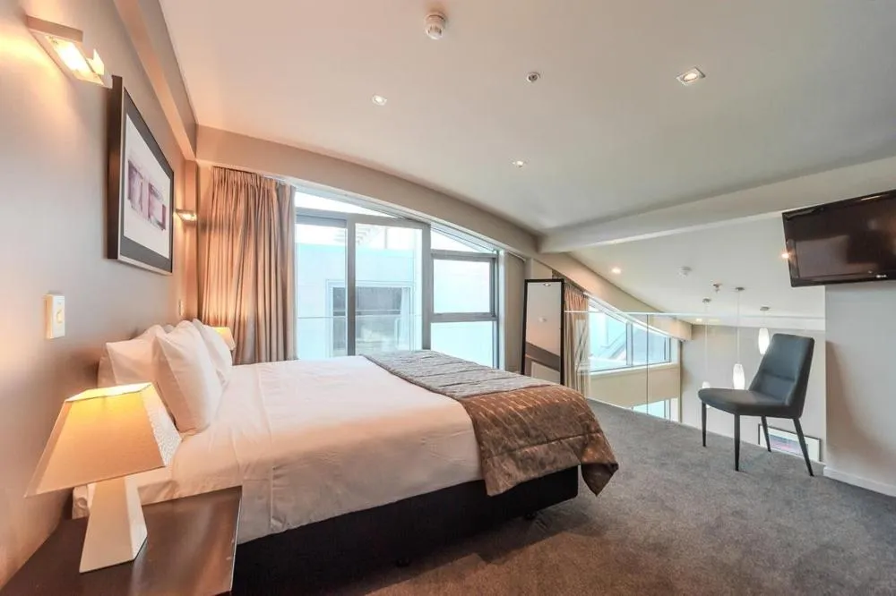 Bedroom, Bed in 70 Tory Apartment