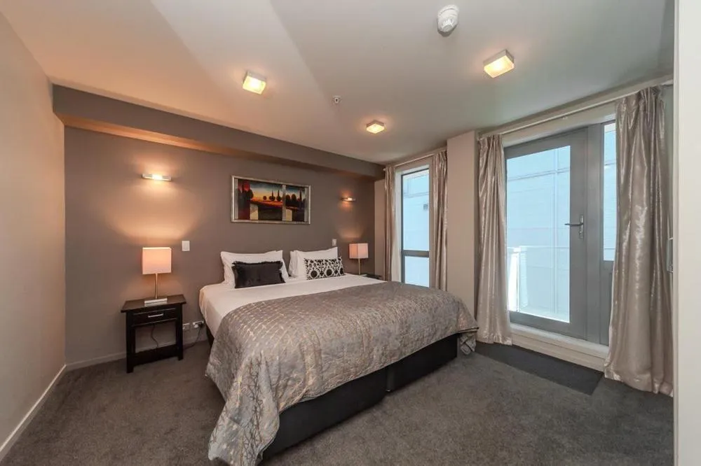 Bedroom, Bed in 70 Tory Apartment