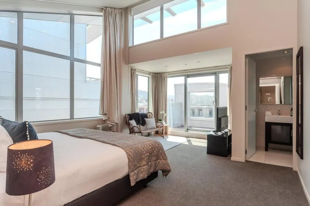 Bedroom, Bed in 70 Tory Apartment