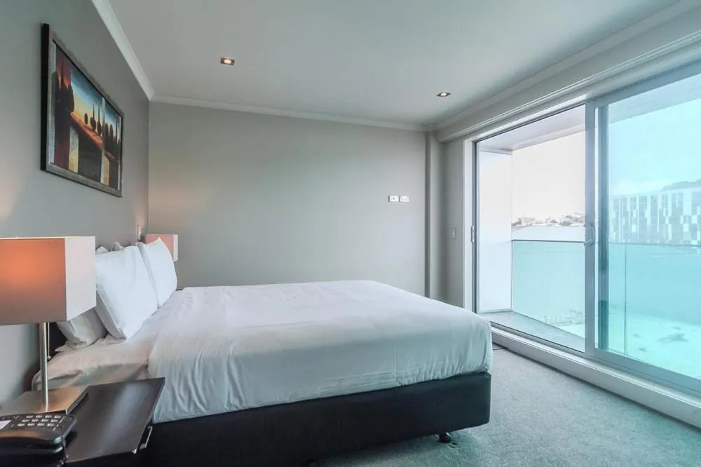 Bedroom, Bed in 70 Tory Apartment