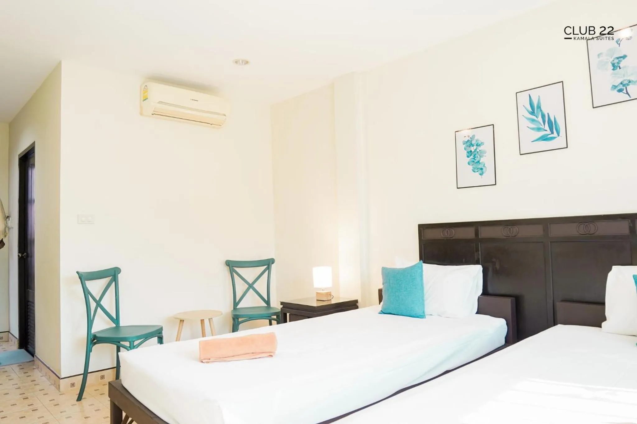 Bed in Club22 Kamala Suites, Kamala Beach