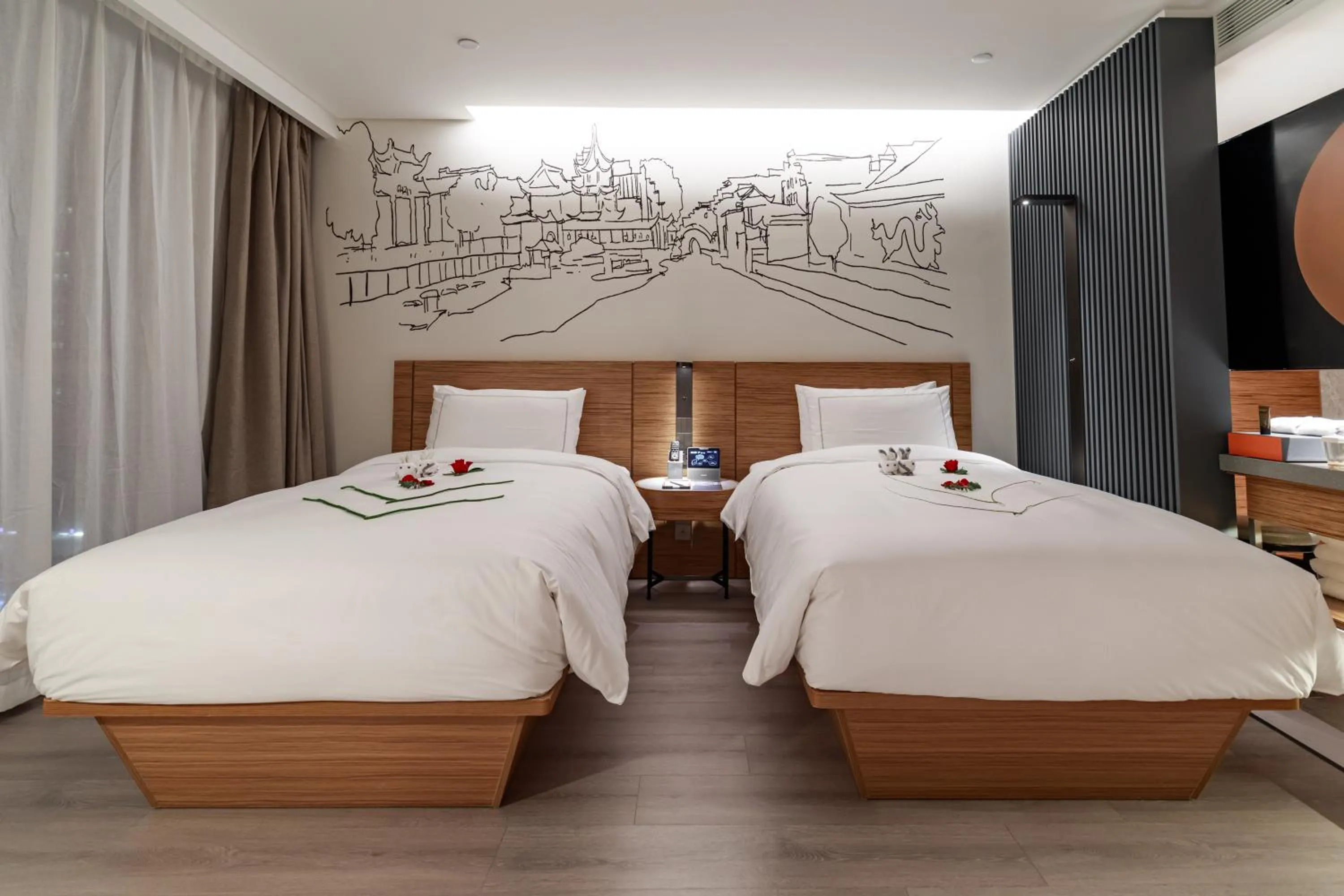 Bed in UrCove by HYATT Nanjing South Railway Station