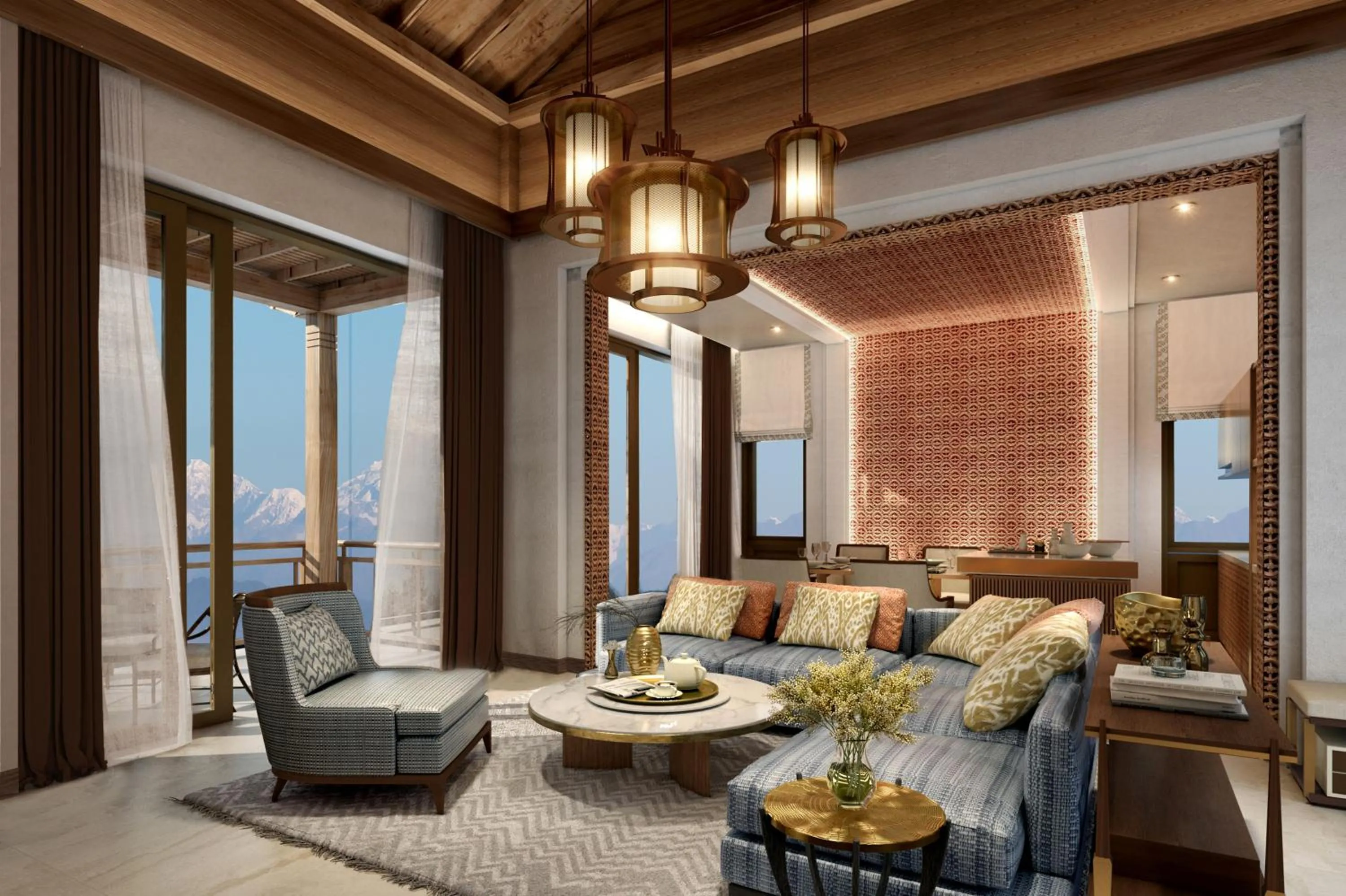 Living room in Dusit Thani Himalayan Resort Dhulikhel, Nepal