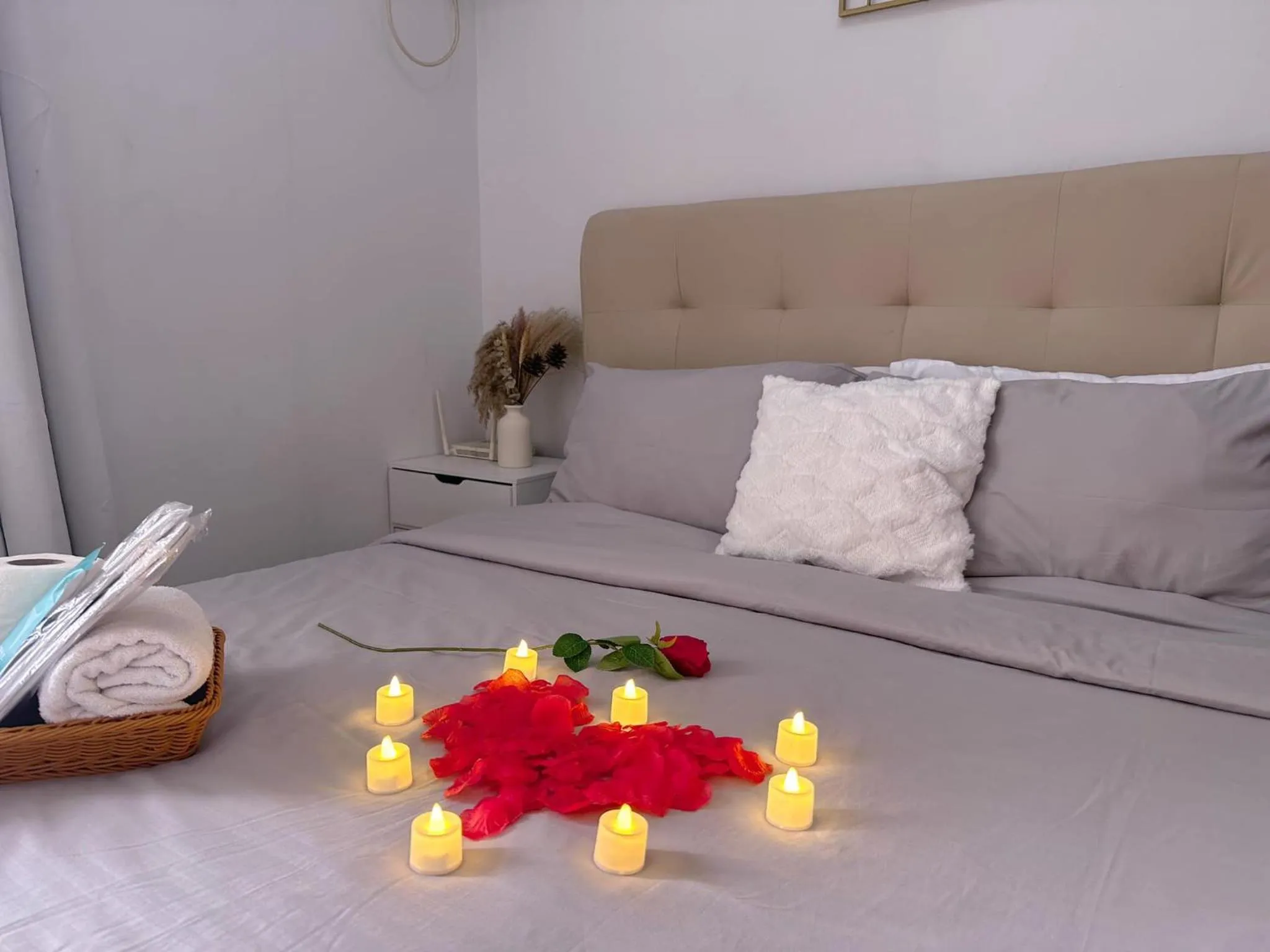 Bedroom, Bed in Zinnia Towers 1BR Condo with PS4 Karaoke Netflix & Swimming Pool