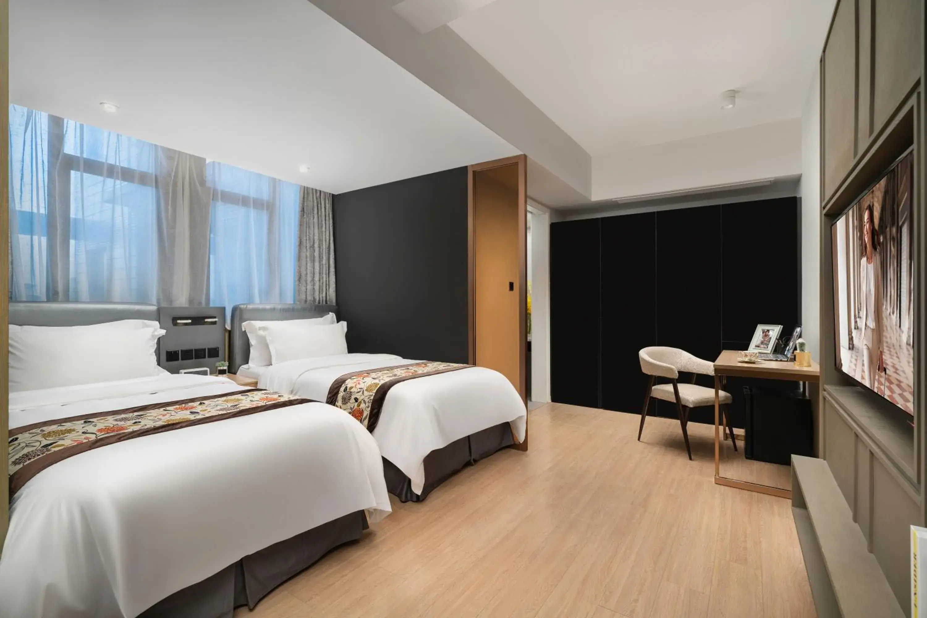 Deluxe Twin Room in Citadines Apart'hotel Shanghai Jing'an Temple Deluxe Twin Room in Citadines Apart'hotel Shanghai Jing'an Temple