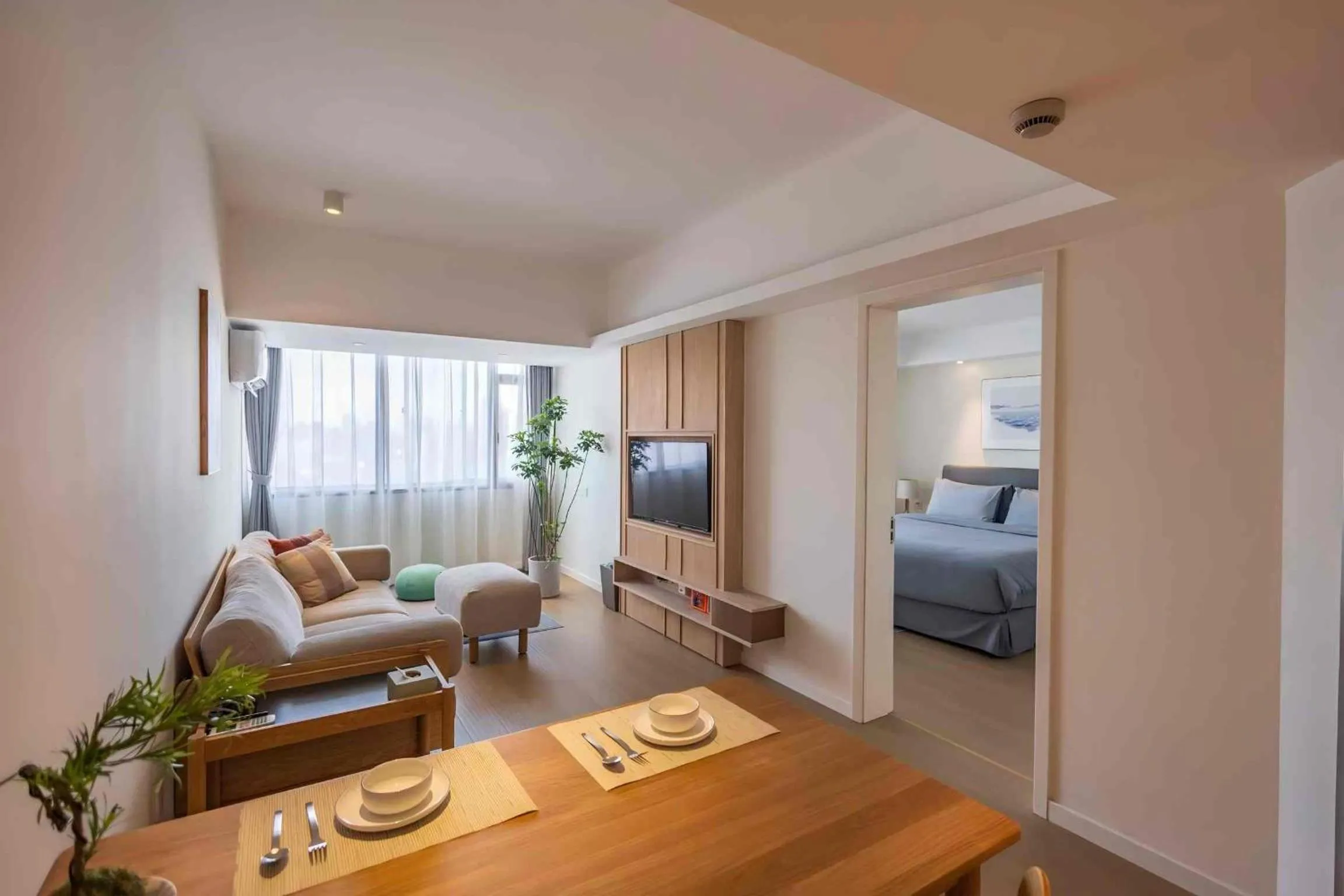 Living room in Citadines Apart'hotel Shanghai Jing'an Temple