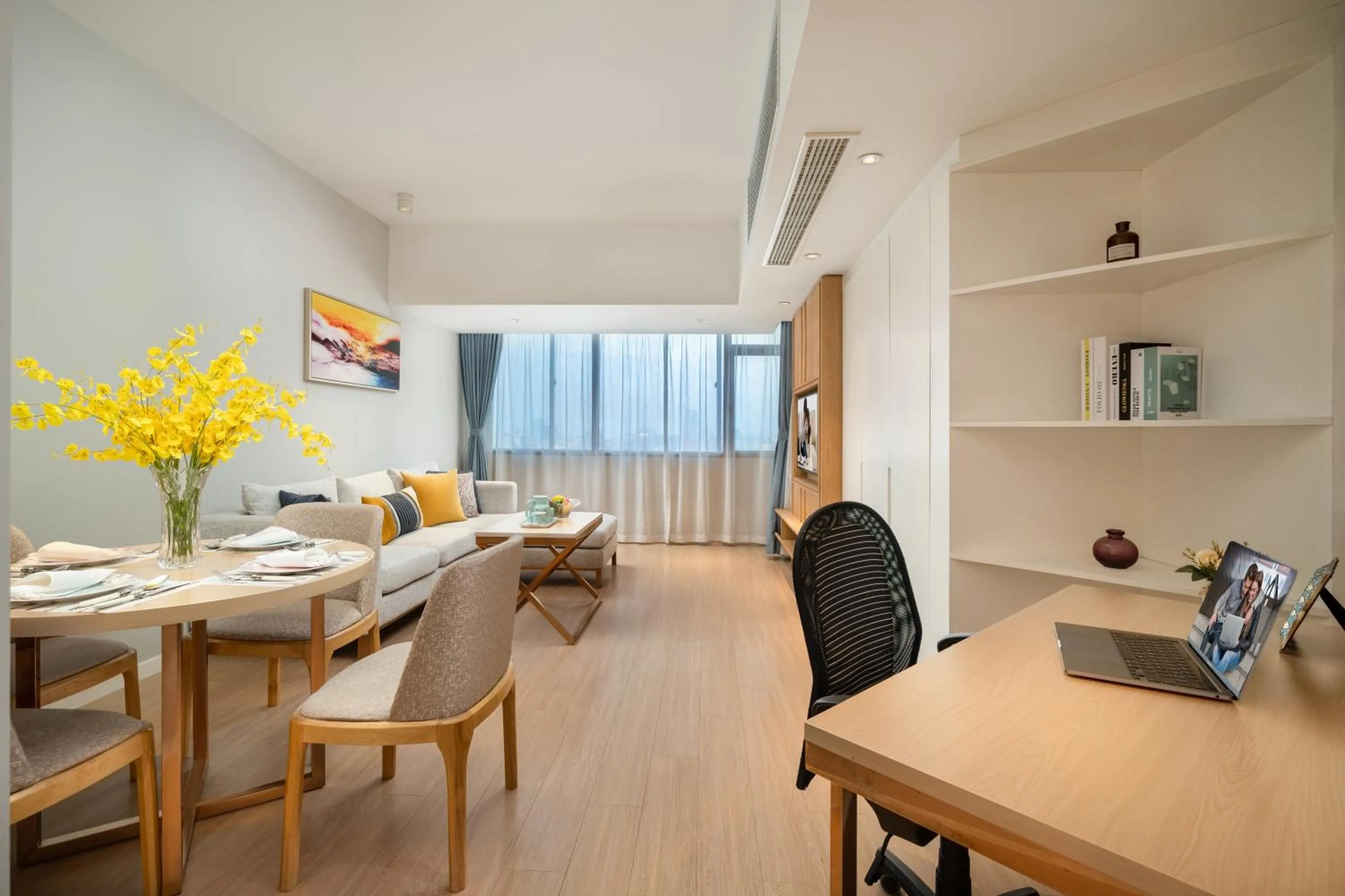 Living room in Citadines Apart'hotel Shanghai Jing'an Temple