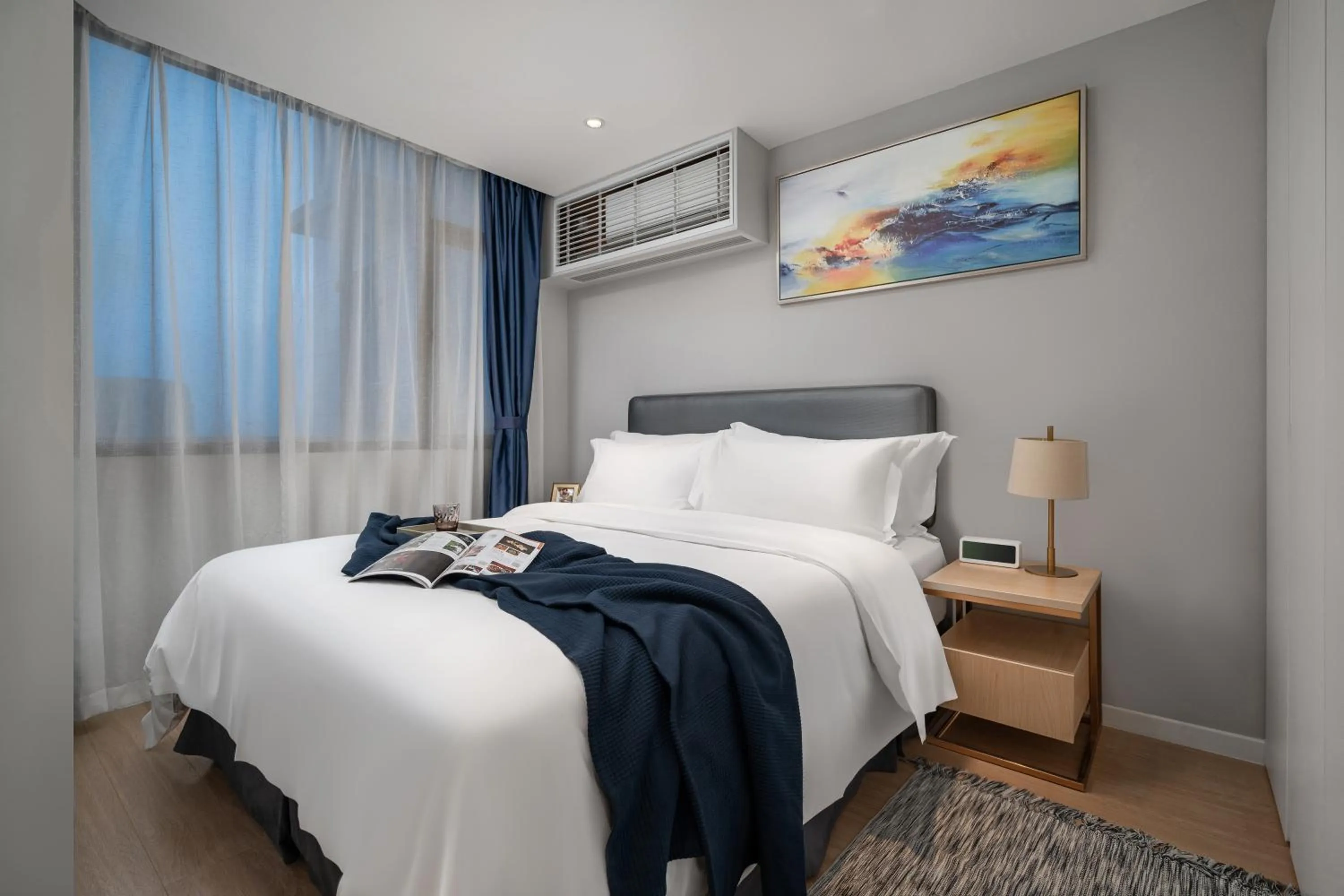 Bed in Citadines Apart'hotel Shanghai Jing'an Temple