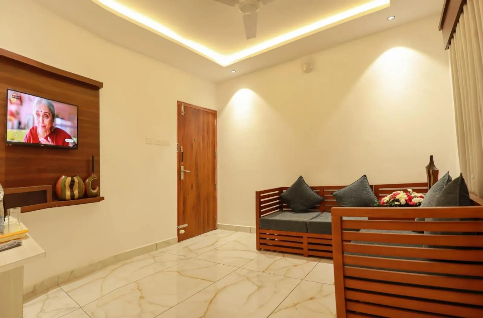 Seating area in Hotel Vrindavan